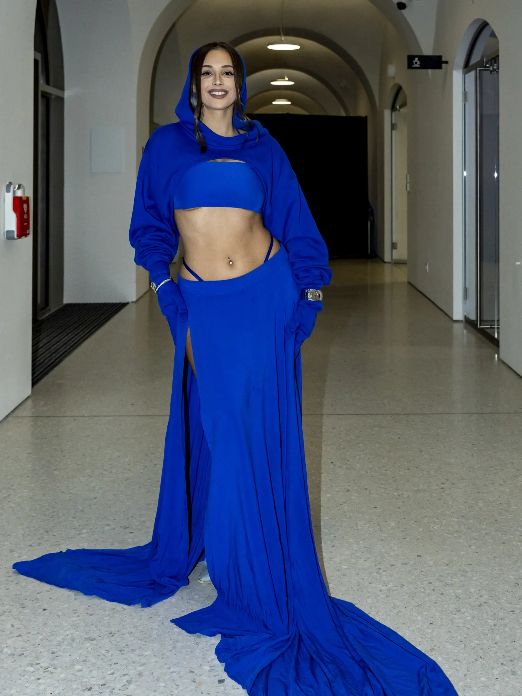 Módna prehliadka Mercedes - Benz Fashion Live, ktorá sa uskutočnila v priestoroch Slovenskej národnej galérie. Na snímke je Kika Ďurišová. 