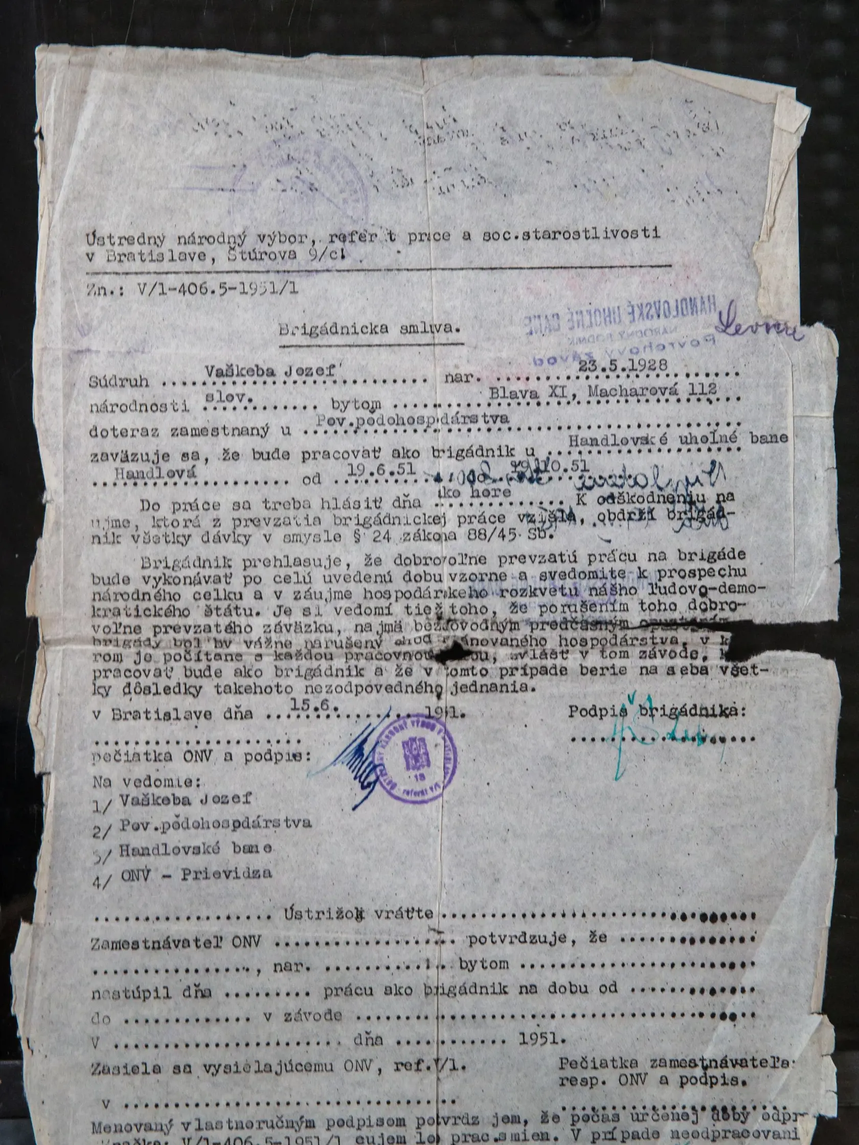 Priepustný list z väzenia, v ktorom sa ocitol po kurióznej situácii. 