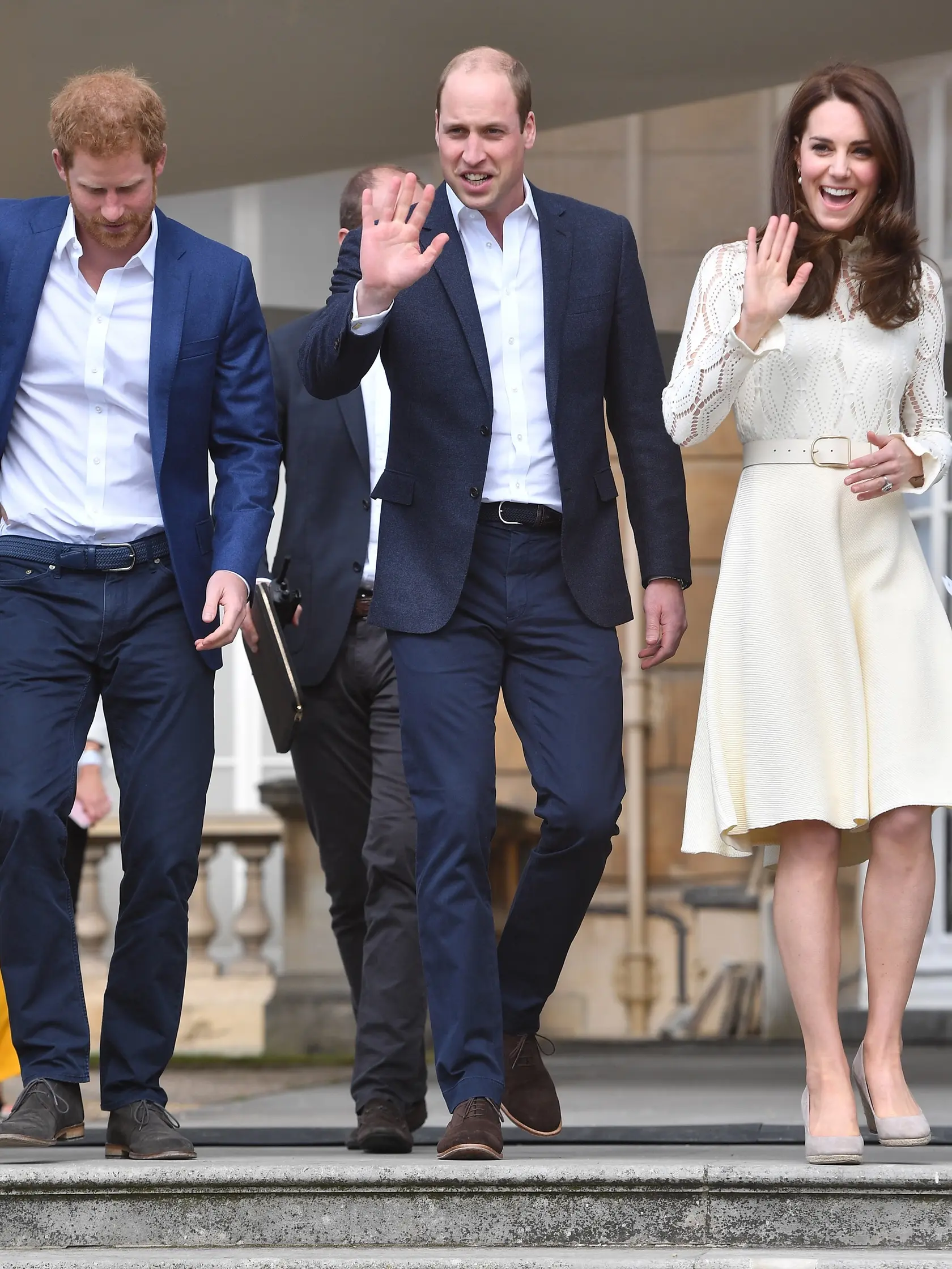 Princ Harry, princ William a princezná Kate