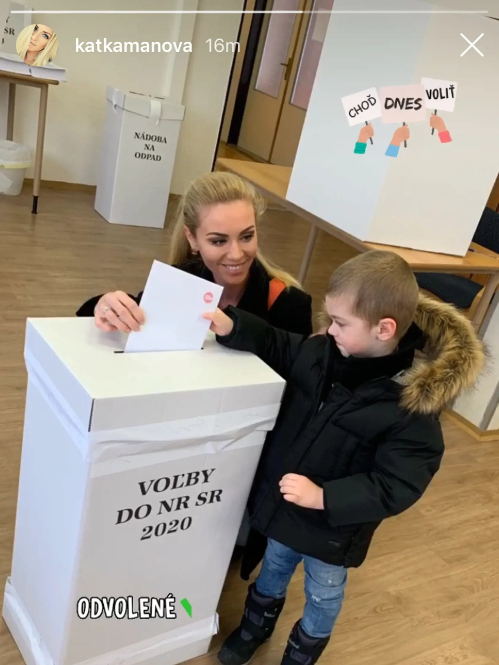 Bývalá misska Katarína Manová sa tiež zúčastnila na voľbách 2020.