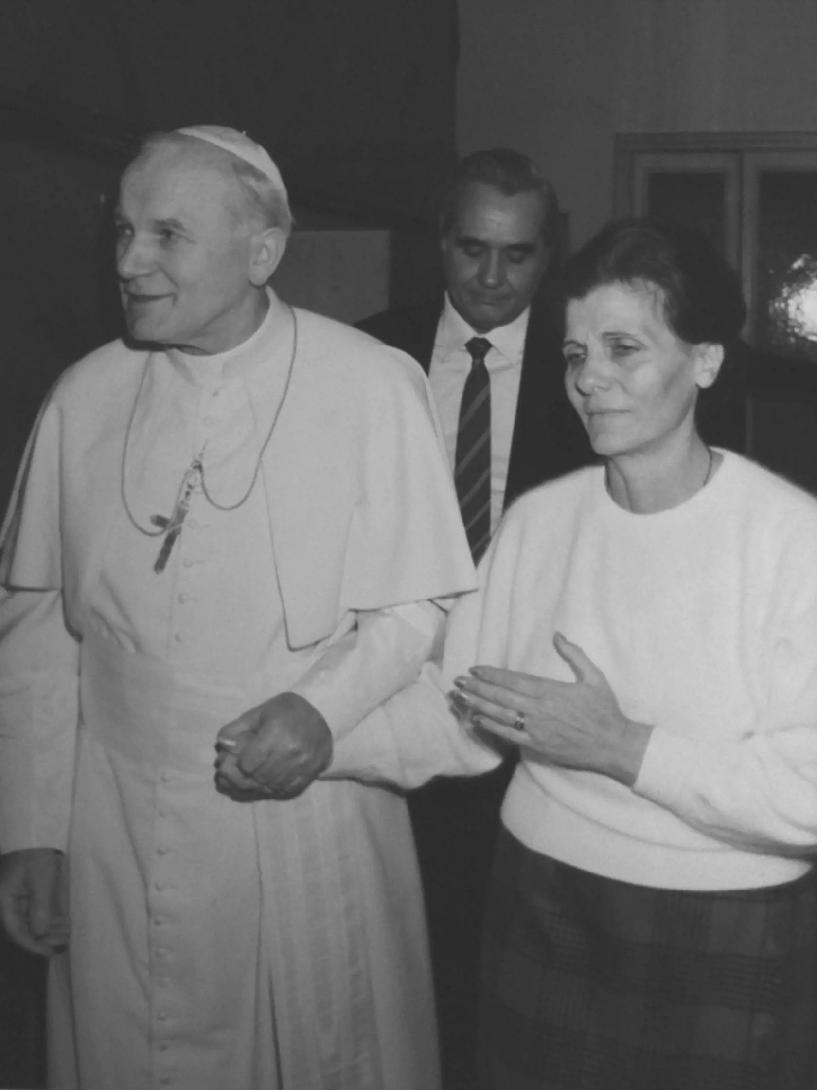 Rodičia Emanuely s pápežom Jánom Pavlom II.