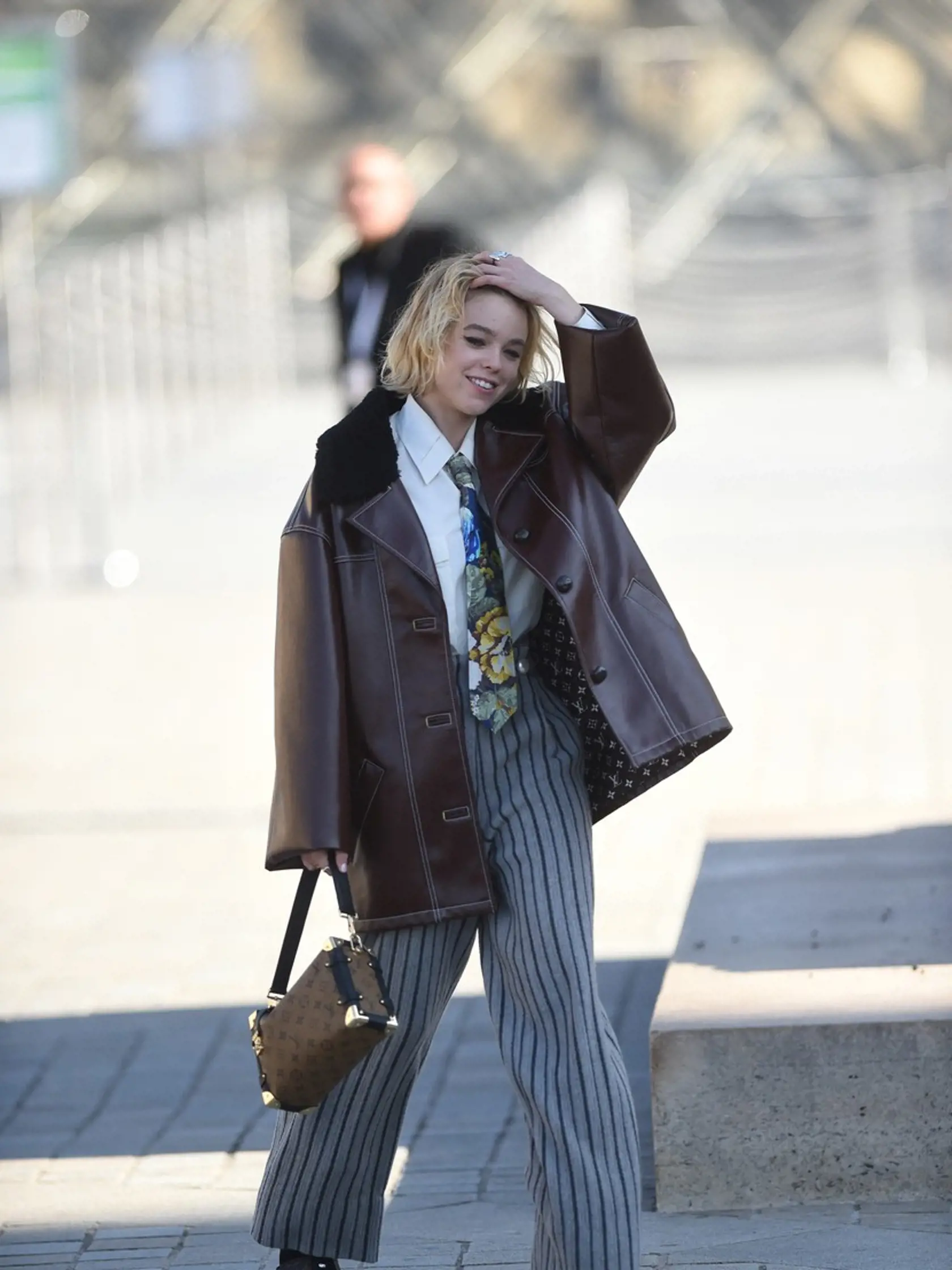 Celebrityna prehliadke Louis Vuitton v Paríži