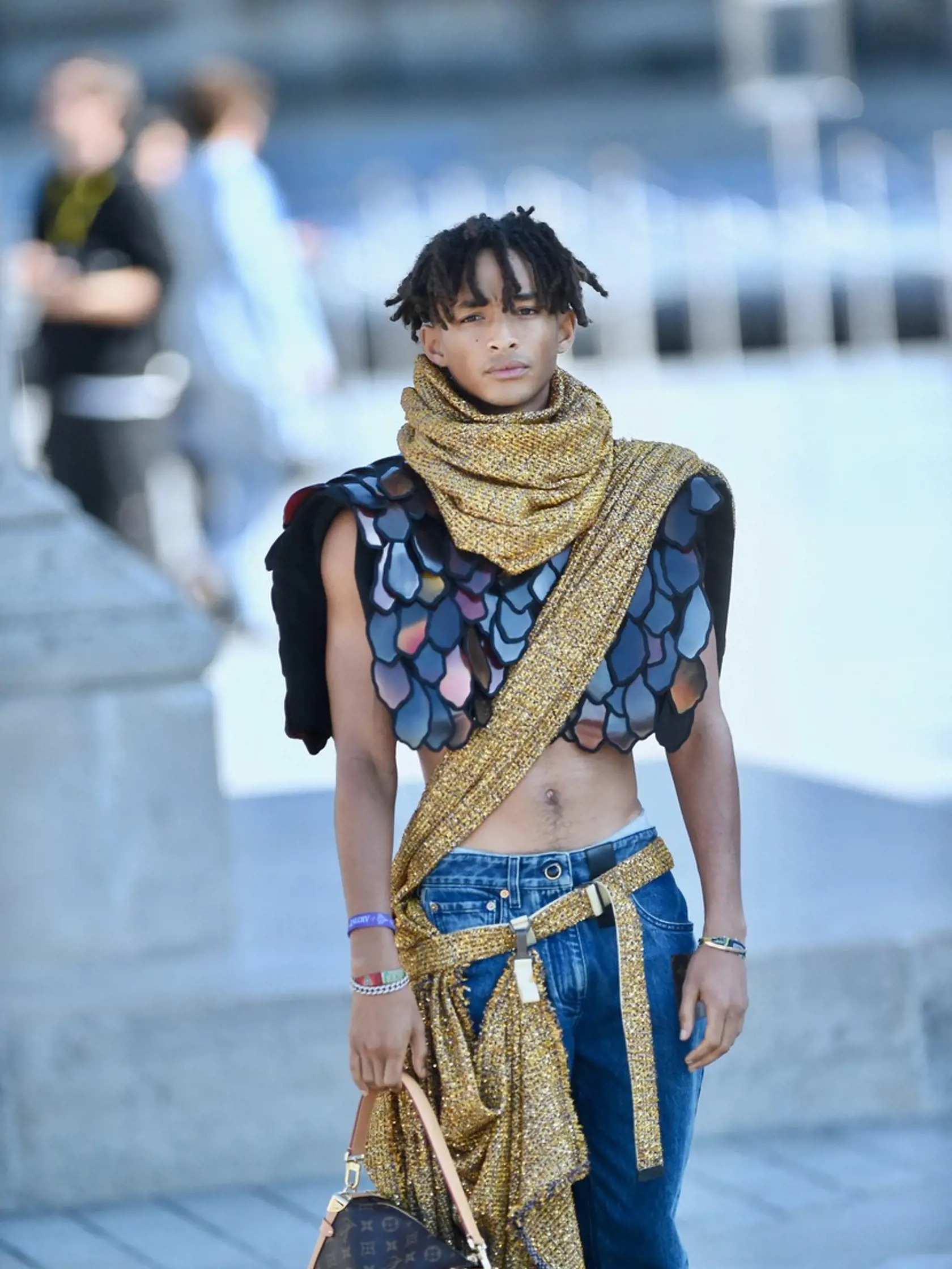 Celebrityna prehliadke Louis Vuitton v Paríži