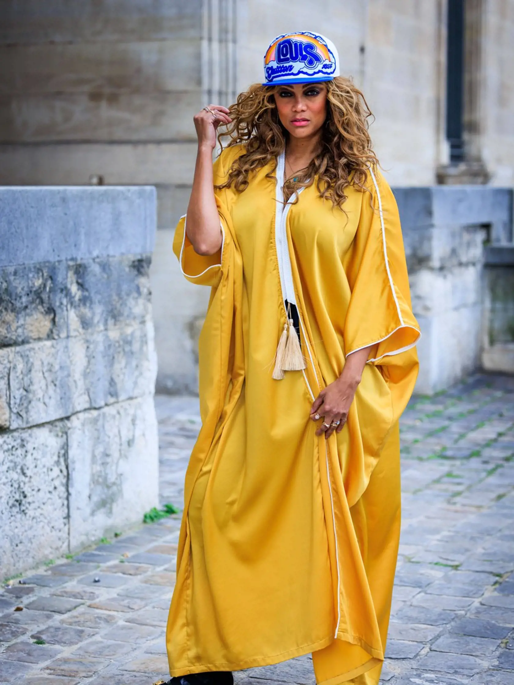 Celebrityna prehliadke Louis Vuitton v Paríži