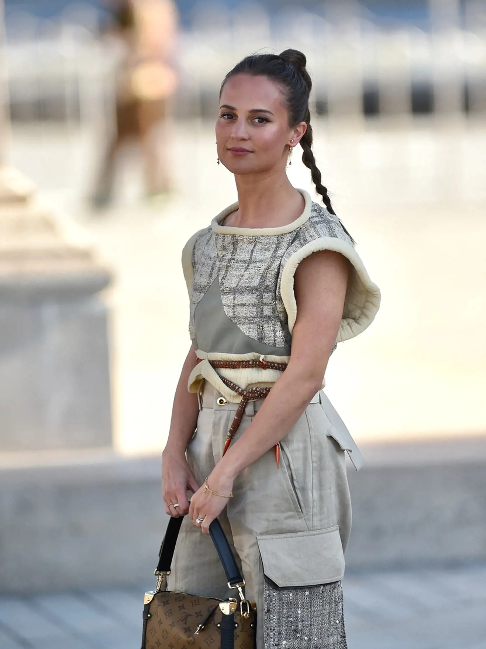 Celebrityna prehliadke Louis Vuitton v Paríži