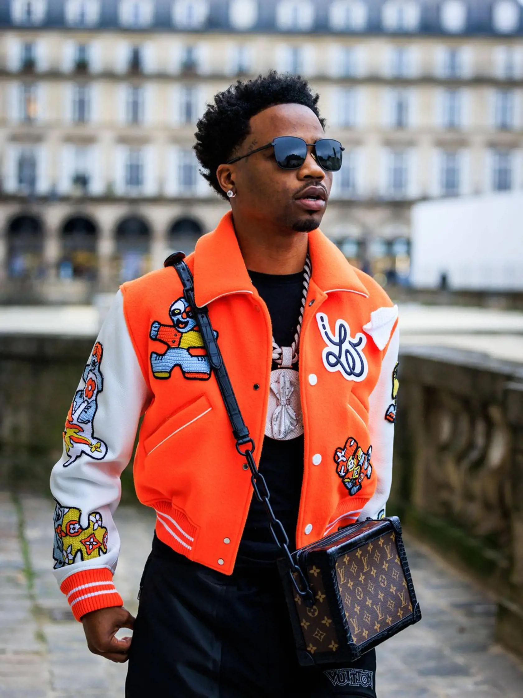 Celebrityna prehliadke Louis Vuitton v Paríži