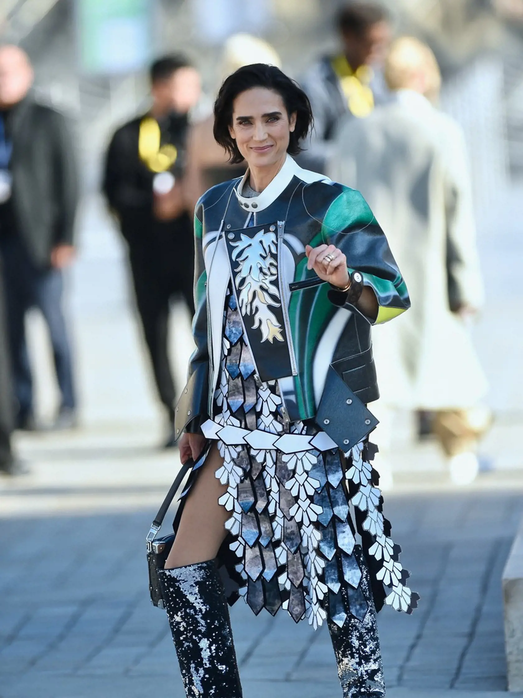 Celebrityna prehliadke Louis Vuitton v Paríži