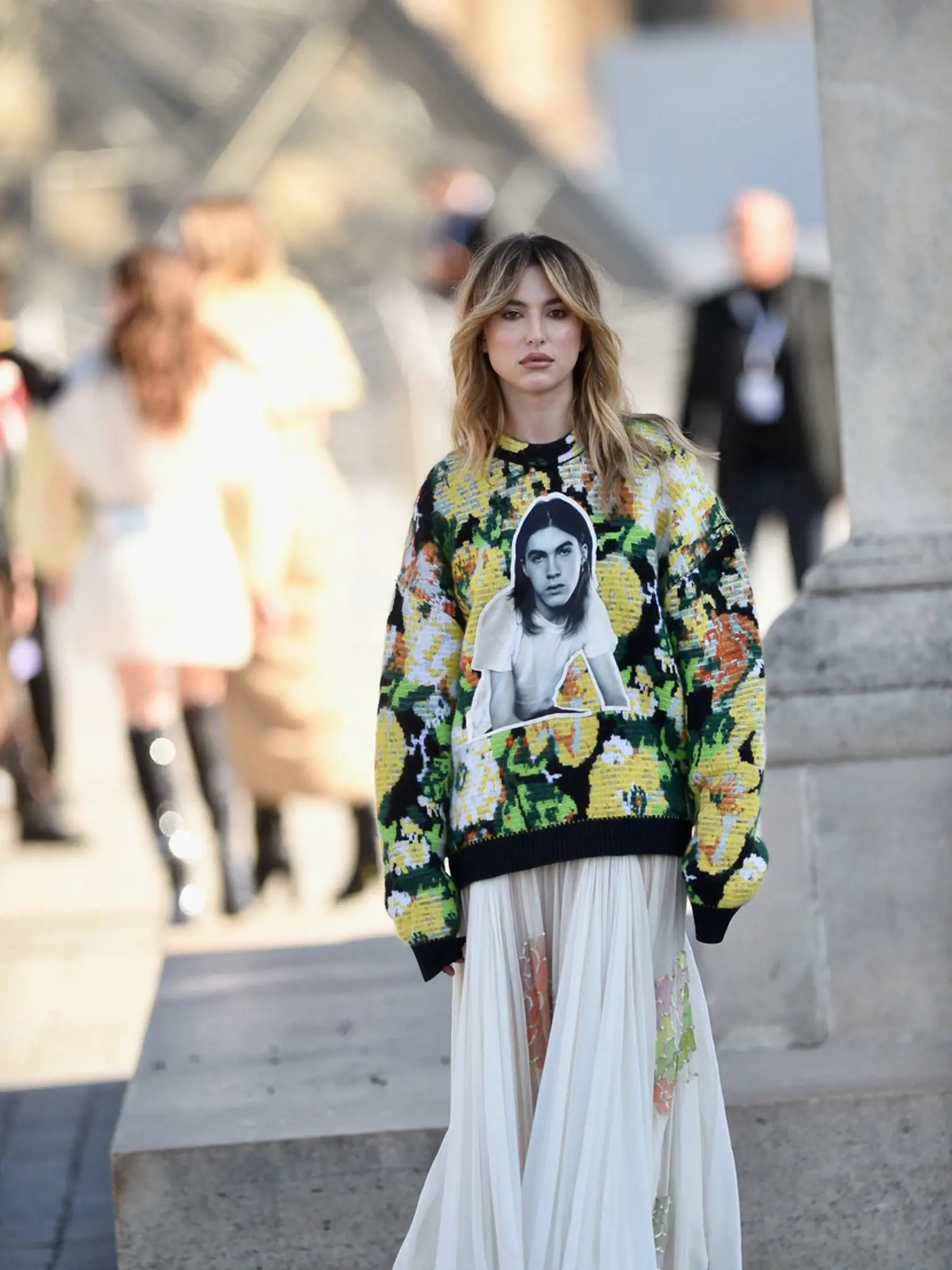 Celebrityna prehliadke Louis Vuitton v Paríži