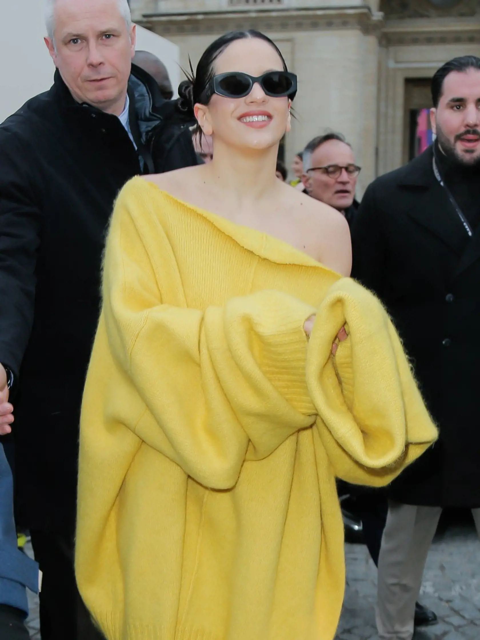 Celebrityna prehliadke Louis Vuitton v Paríži