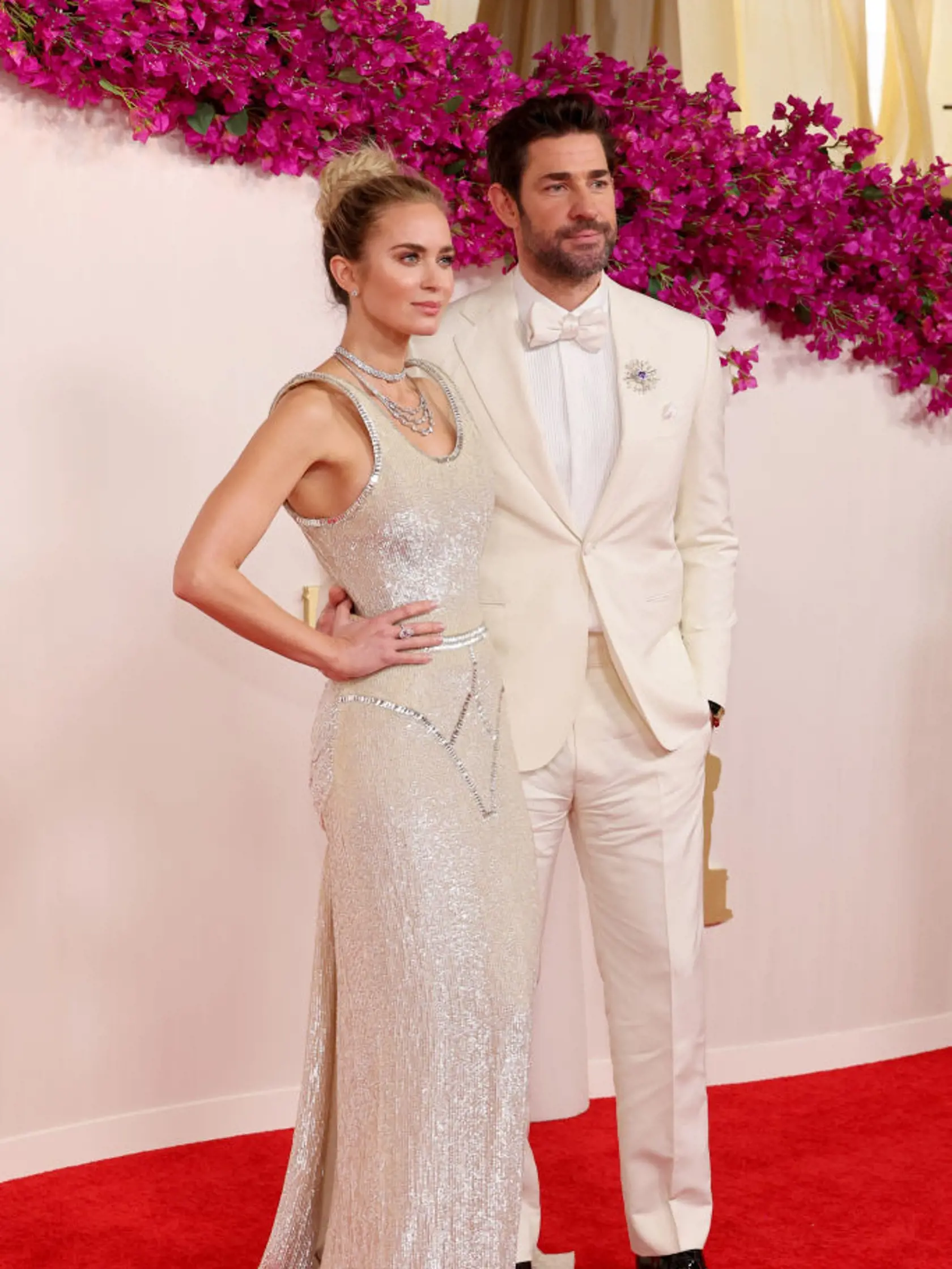 Oscary 2024 alias 96. ročník odovzdávania Cien Akadémie: Emily Blunt s manželom Johnom Krasinskim.