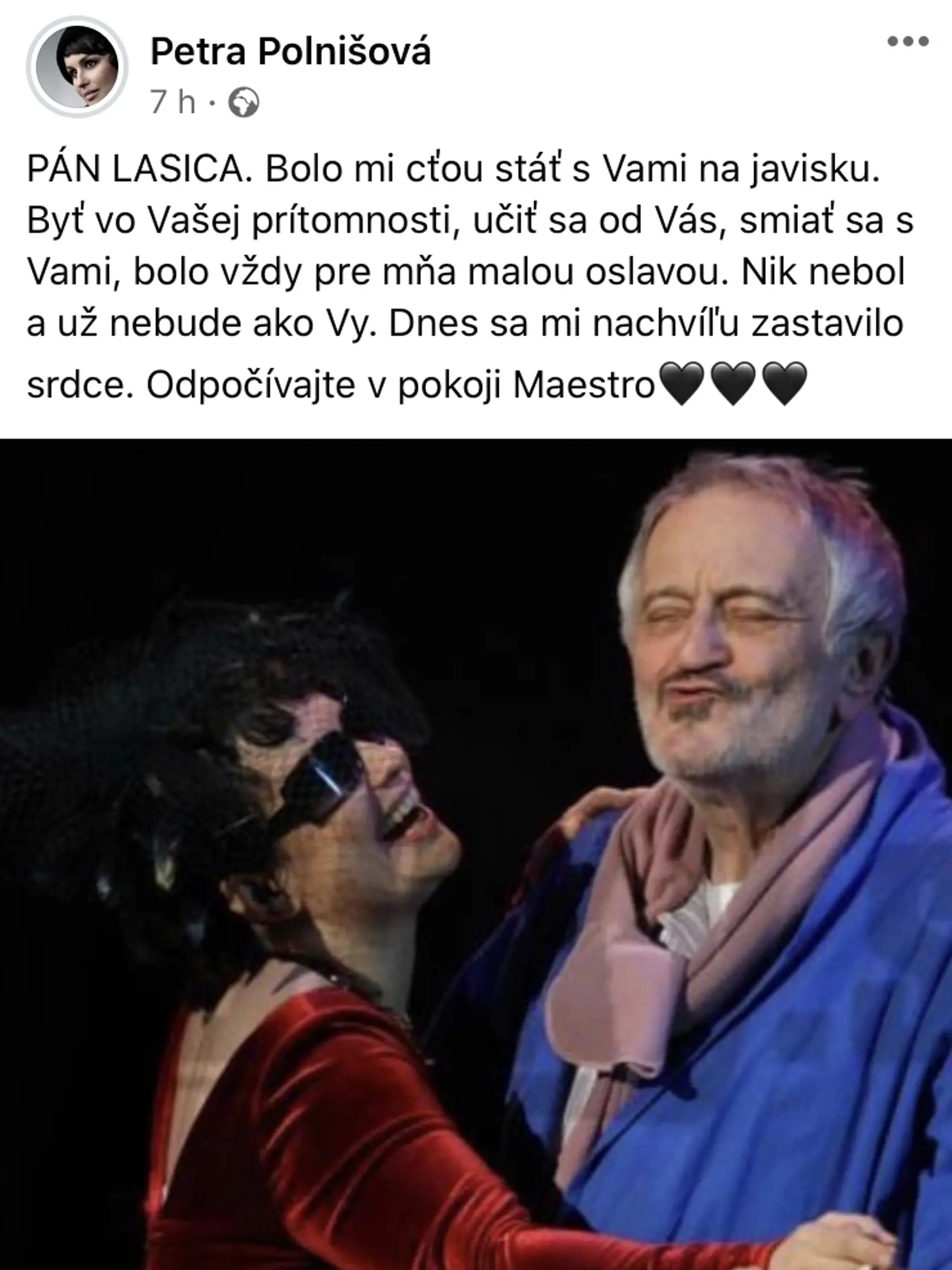 Petra Polnišová spomína na Milana Lasicu.