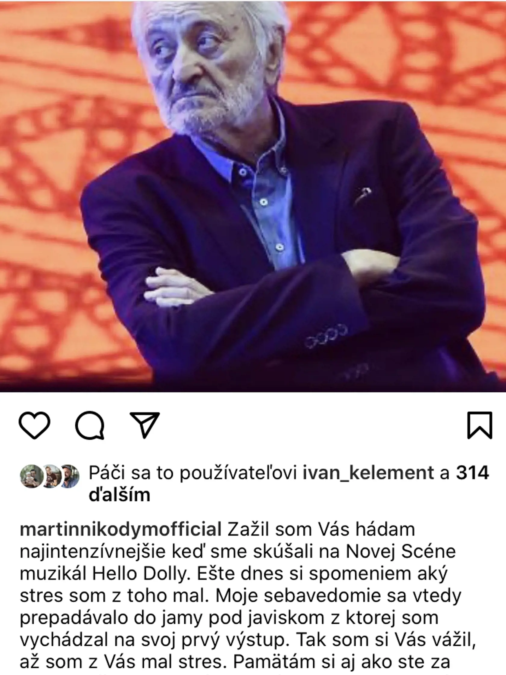 Martin Nikodým tiež smúti za Milanom Lasicom.