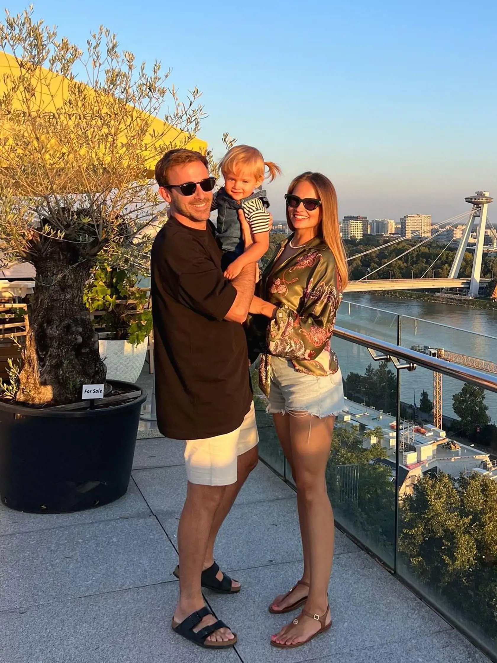 Marek Fašiang a Tereza Bizíková s dcérou Olíviou