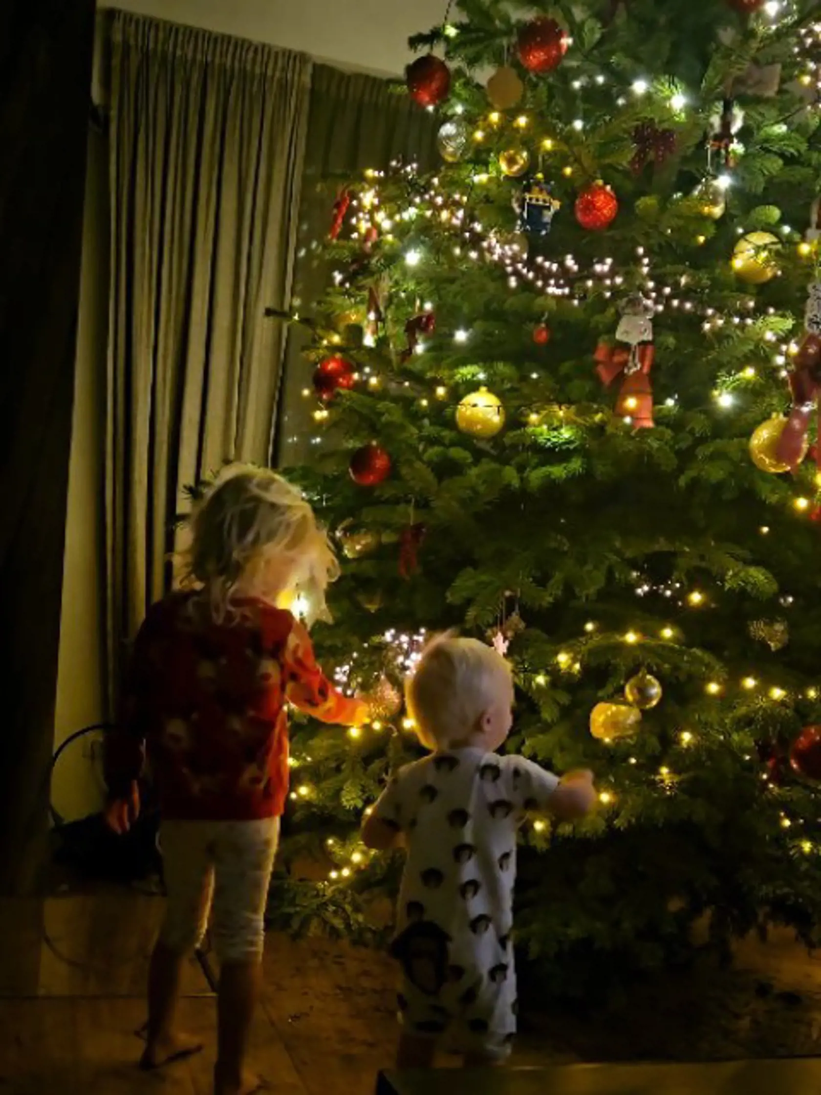 Sajfa s Veronikou prekvapili svoje deti a cez noc ozdobili stromček, ktorý ráno čakal ako prekvapenie.