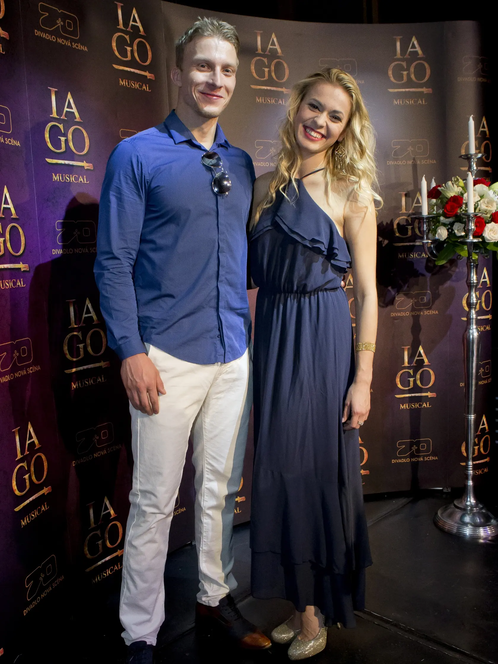 Premiera muzikalu Iago v divadle Nova Scena v rezii Roberta Johansona a Janka Ledeckeho. Na snimke je herec Juraj Baca a herecka Dominika Richterova.