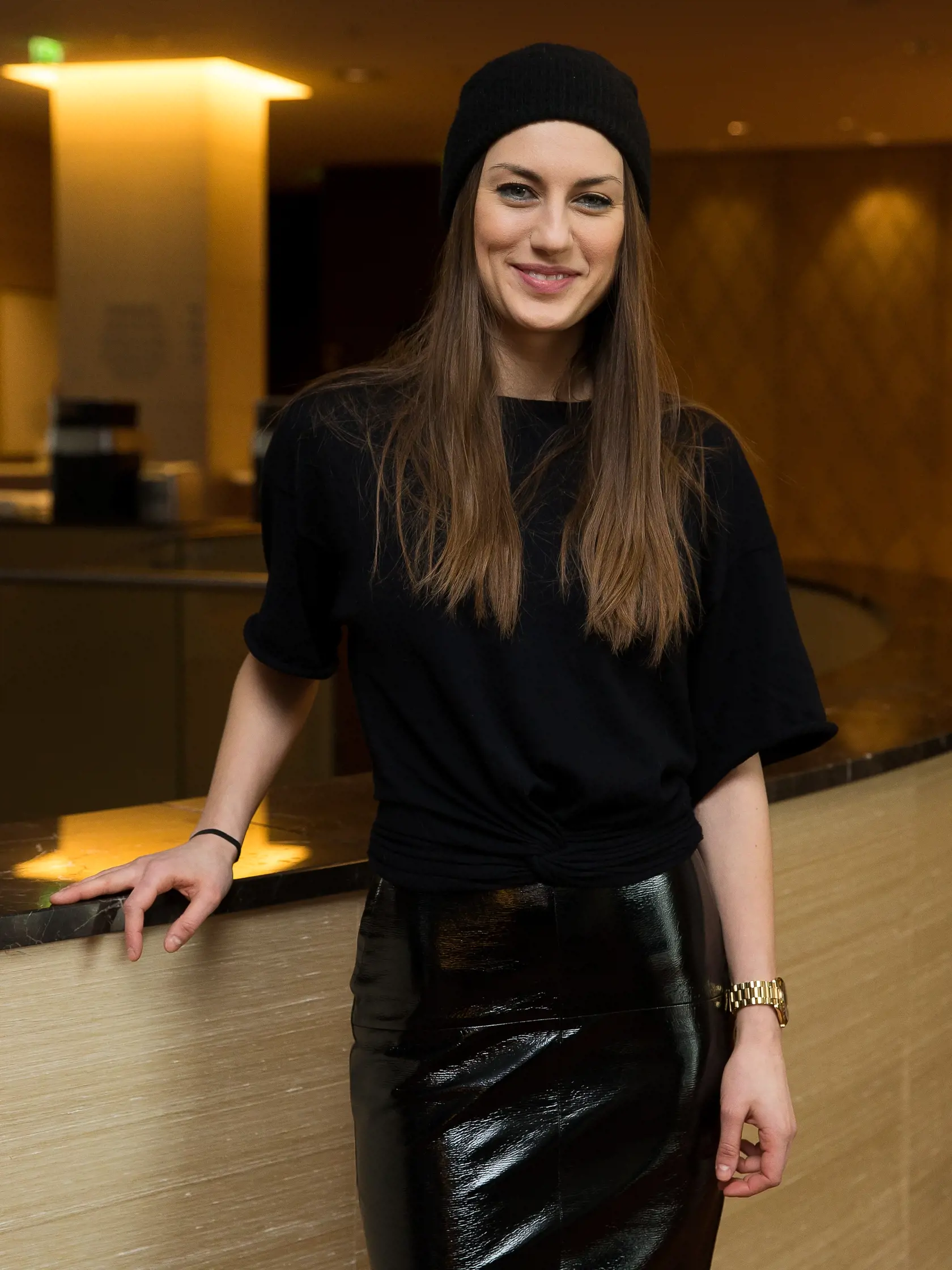 Premiéra nového televízneho seriálu Hotel z produkcie televízie JOJ v jednom z Bratislavkých luxuných hotelov. Na snímke herečka Natália Germani.