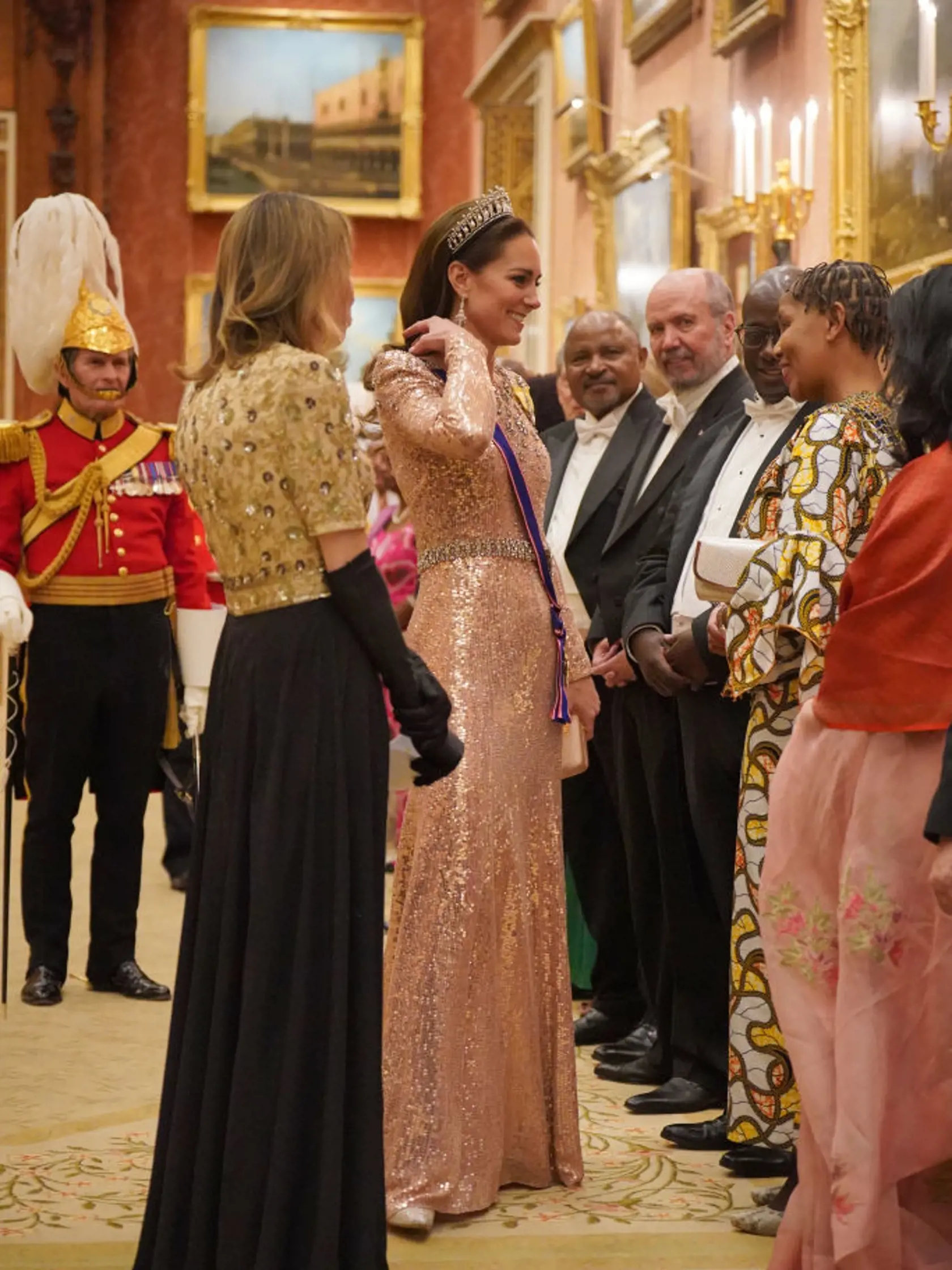 Takto Kate žiarila na diplomatickej recepcii v Buckinghamskom paláci v decembri 2023.