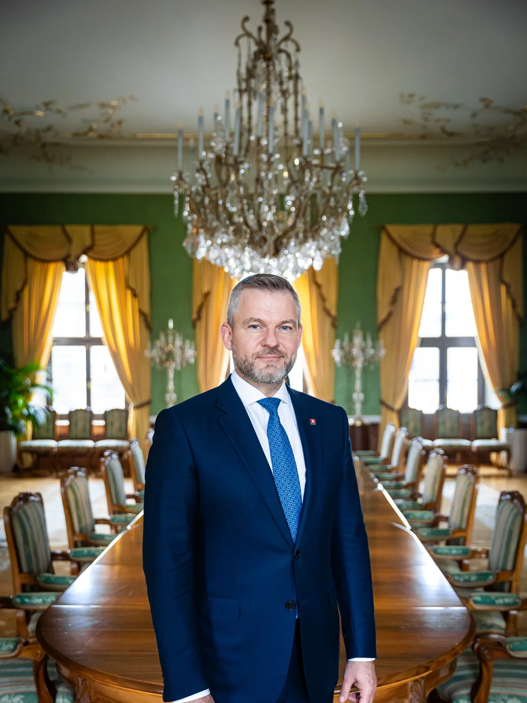 Prezident Slovenskej republiky Peter Pellegrini v Bratislave. 