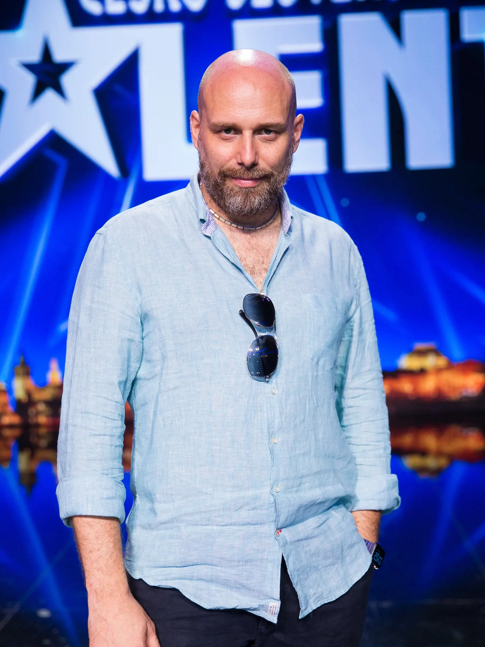 Tlačová konferencia k projektu Československo má talent 2018 v štúdiách televízie JOJ na Bratislavskej Kolibe. Na snímke Jeffo Minařík.