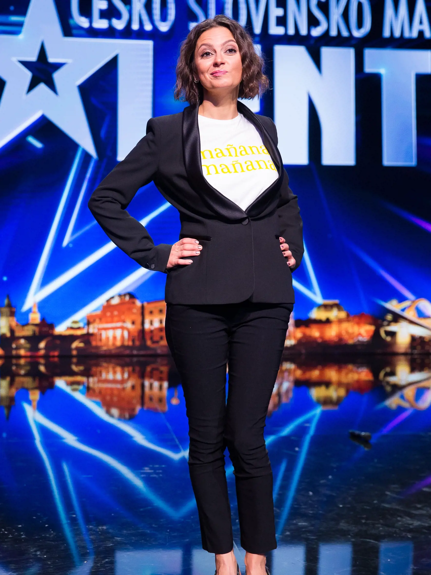 Tlačová konferencia k projektu Československo má talent 2018 v štúdiách televízie JOJ na Bratislavskej Kolibe. Na snímke Lujza Garajová Schrameková.