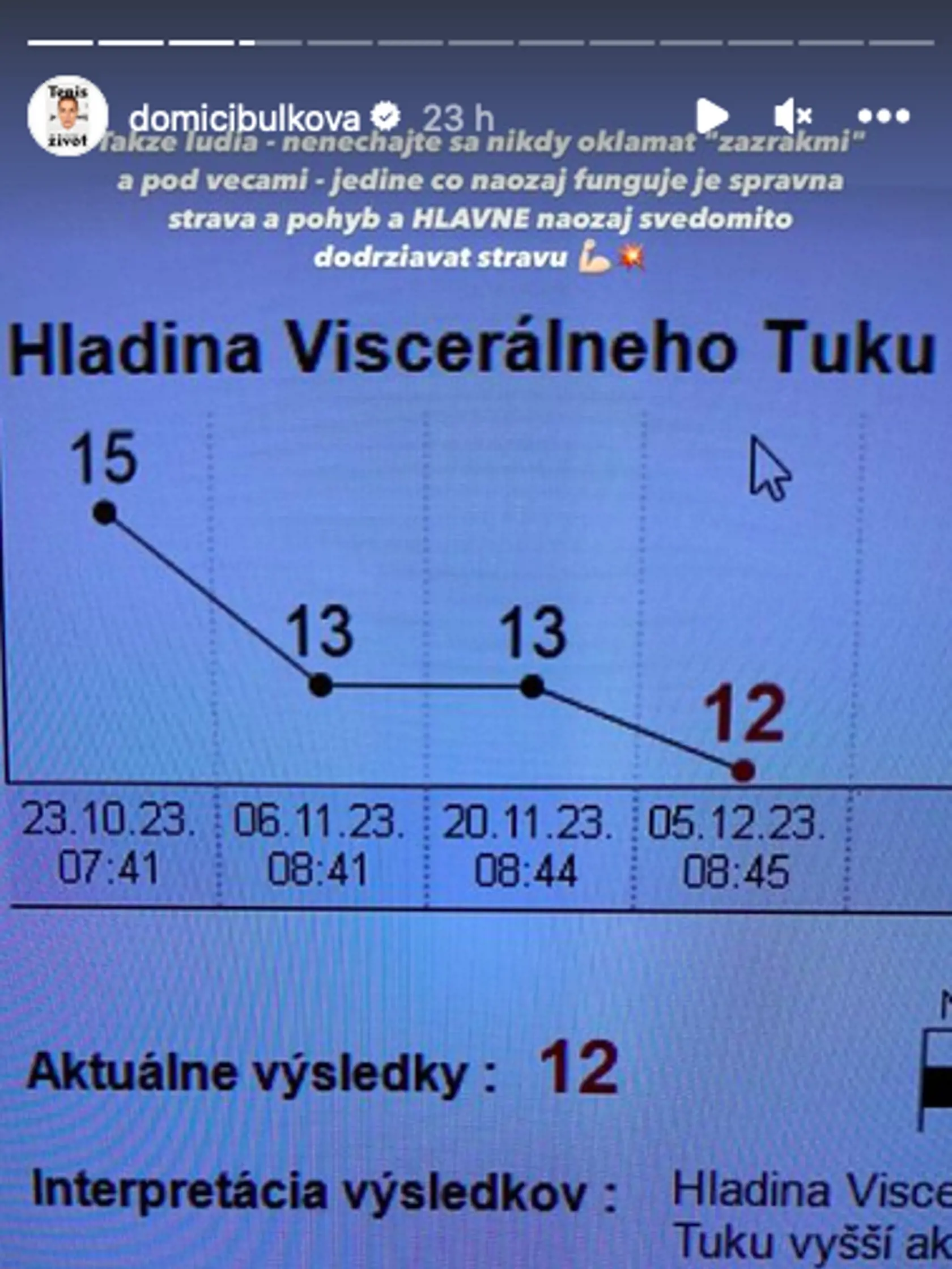 Dominika sa pochválila svojimi úspechmi pri chudnutí.