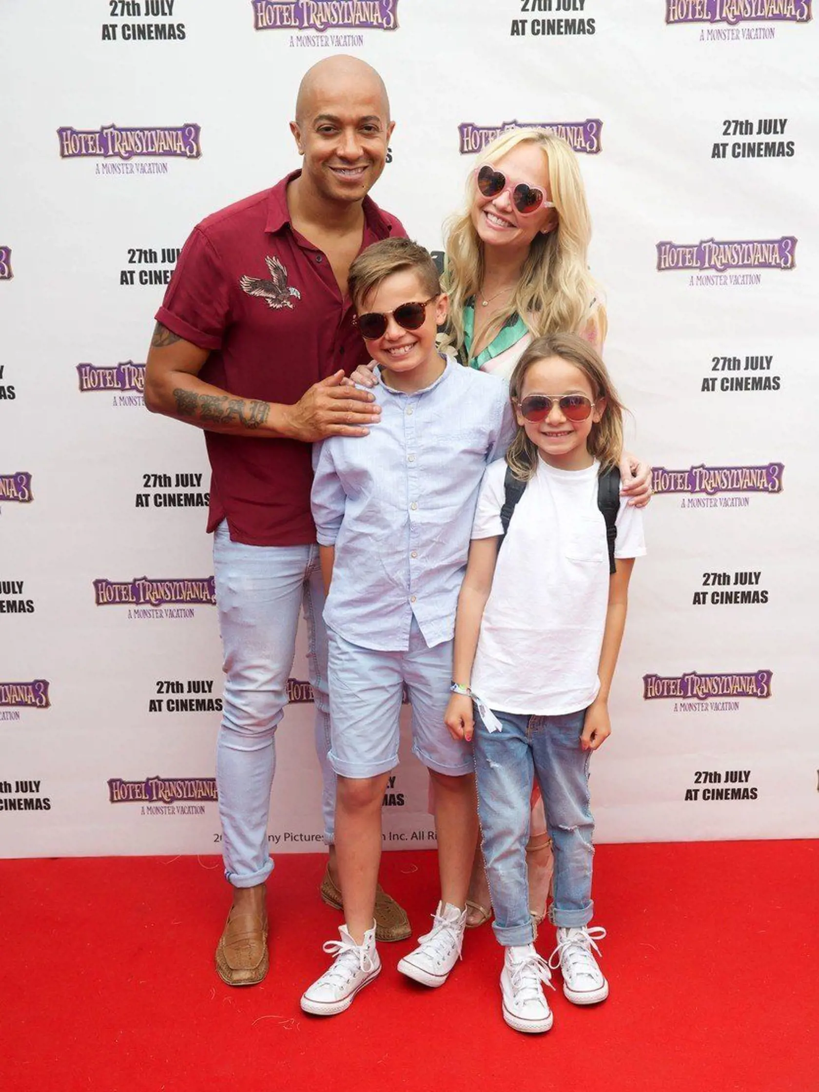 Emma Bunton s partnerom a so synmi.