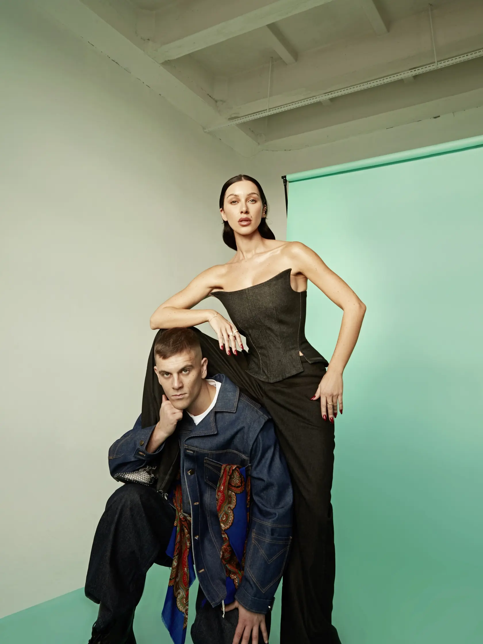 Bianka Rumanová a Filip Jovanovič na fotení pre magazín EMMA.