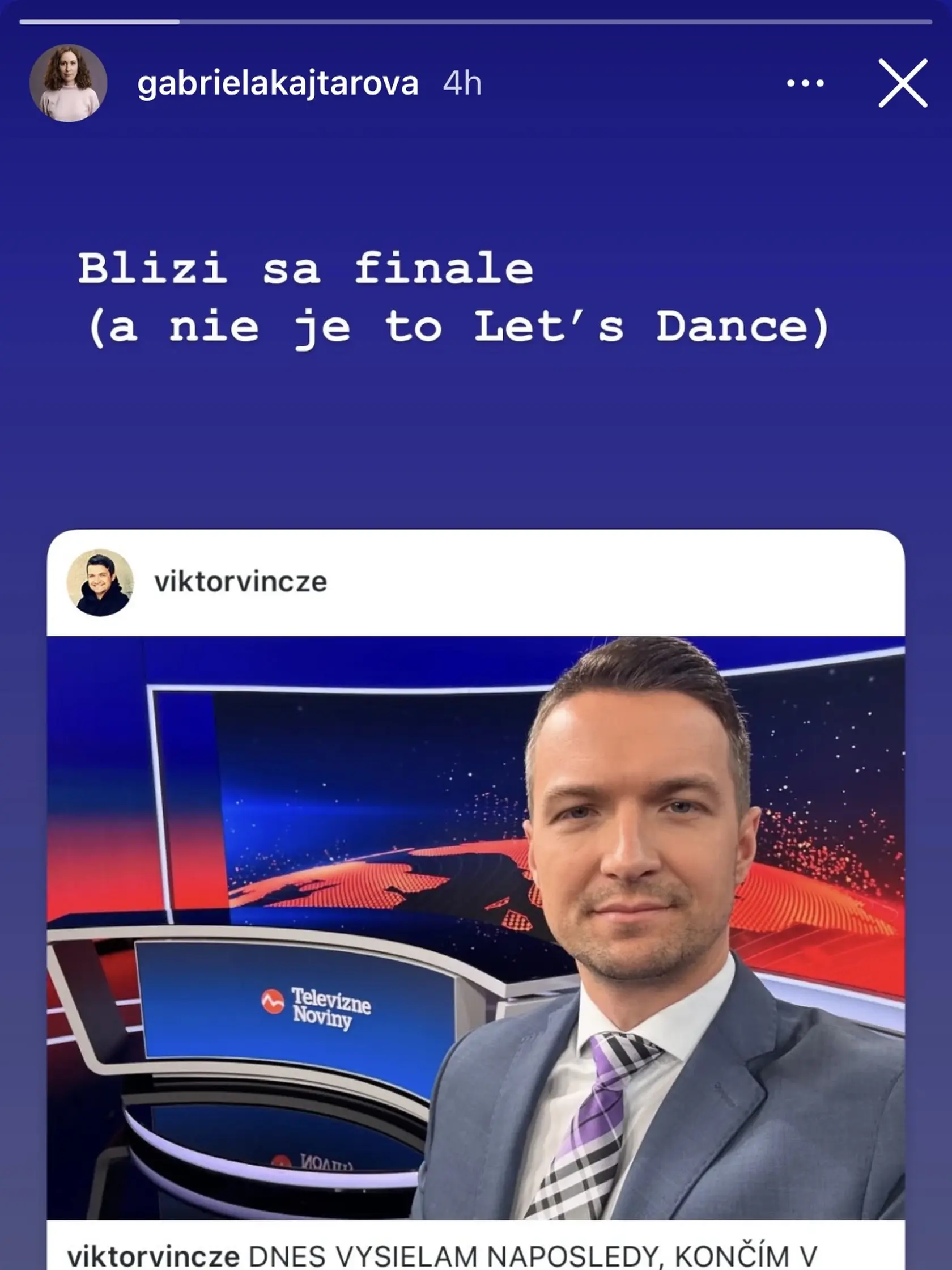 Reakcia Gabriely Kajtárovej na odchod Viktora Vinczeho z Markízy.