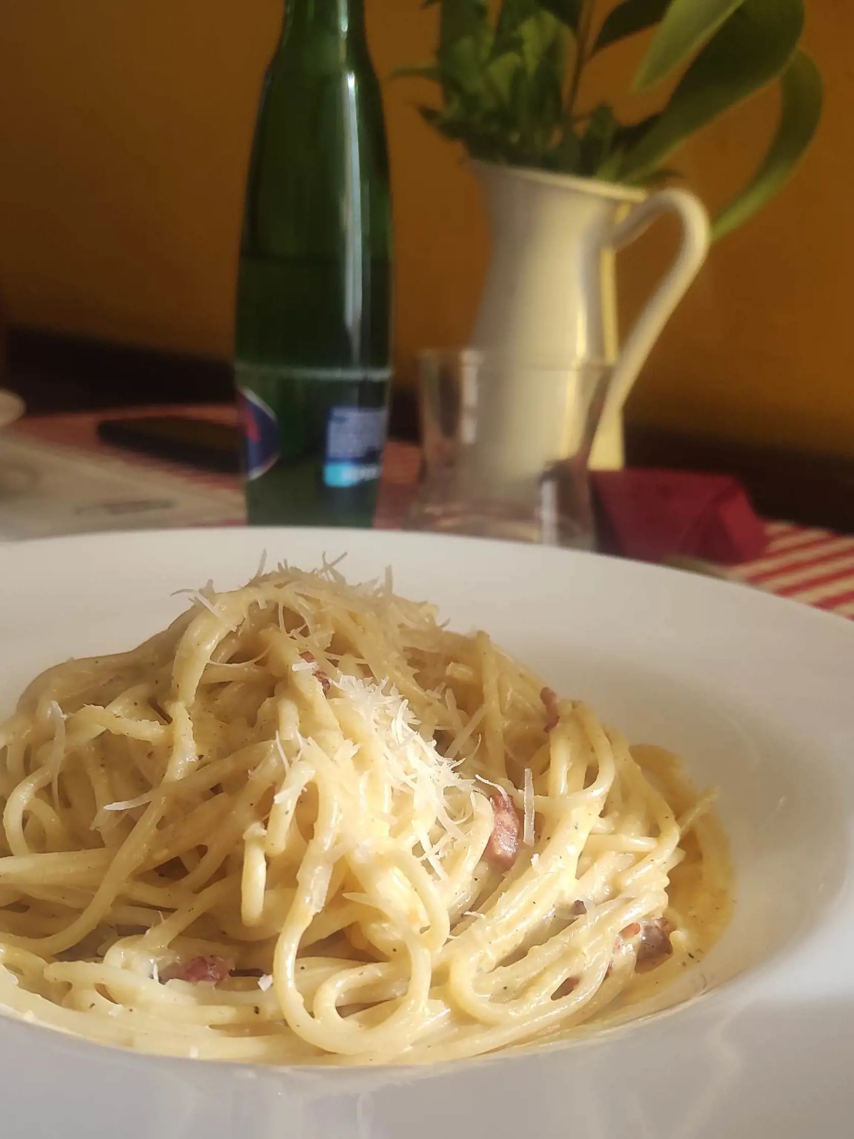 V Carbonarach sme cítili výraznú chuť vajíčka. (cena 6,8€).