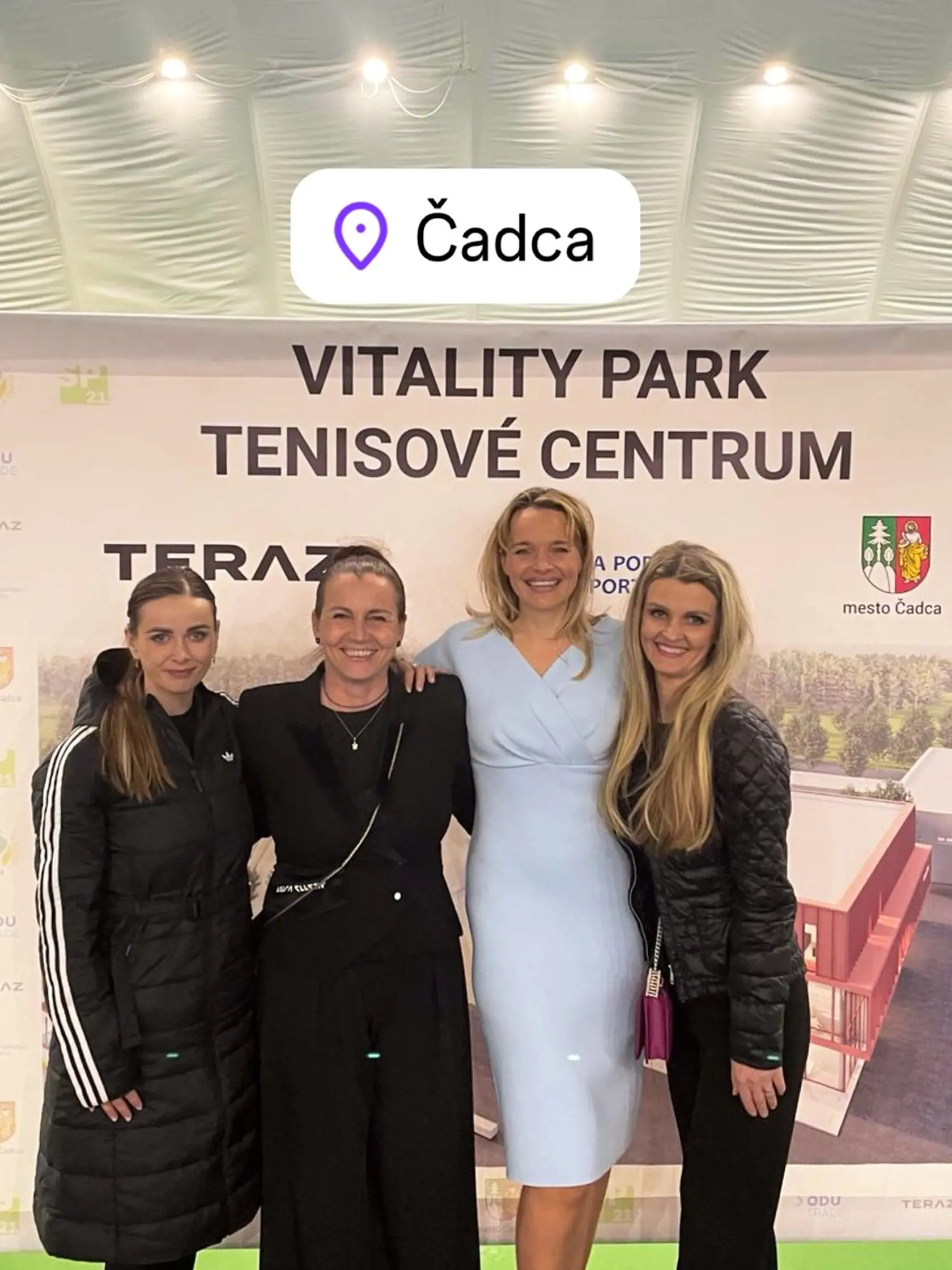 Romana Tabák na otvorení tenisového centra v Čadci.