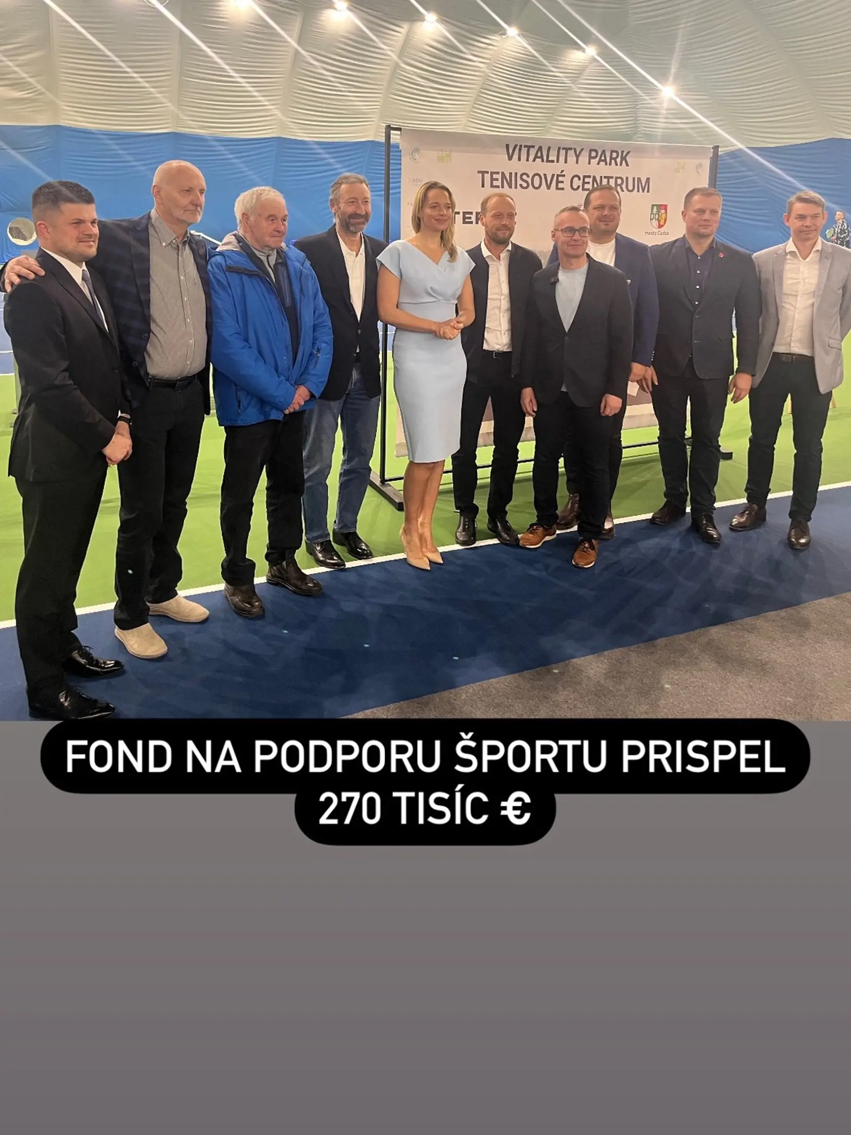 Romana Tabák na otvorení tenisového centra v Čadci.