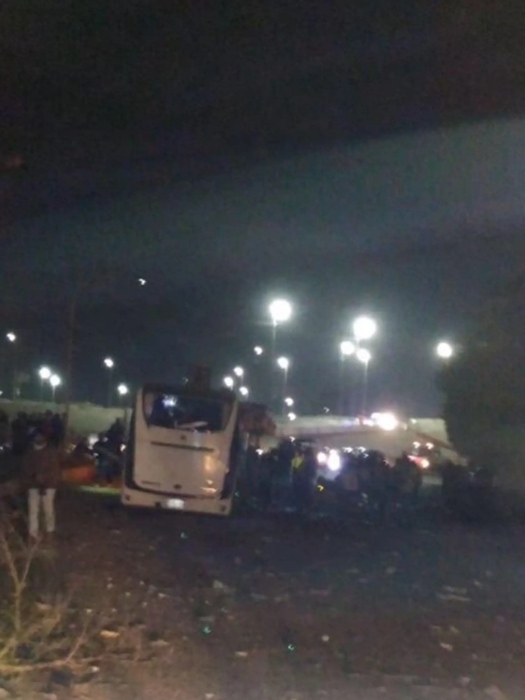 Fotka autobusu v ktorom boli vietnamskí turisti.