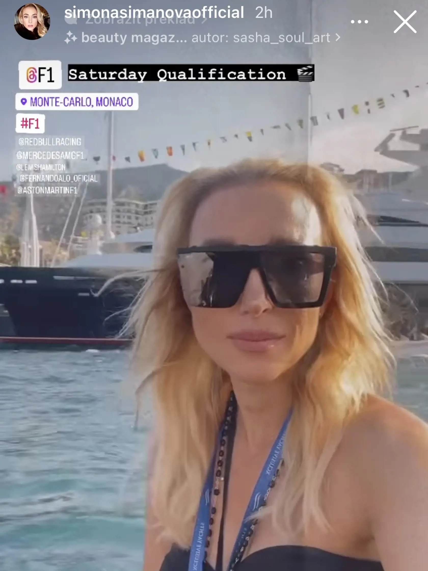 Sobotnú kvalifikáciu si moderátorka Simona Simanová užila na jachte.