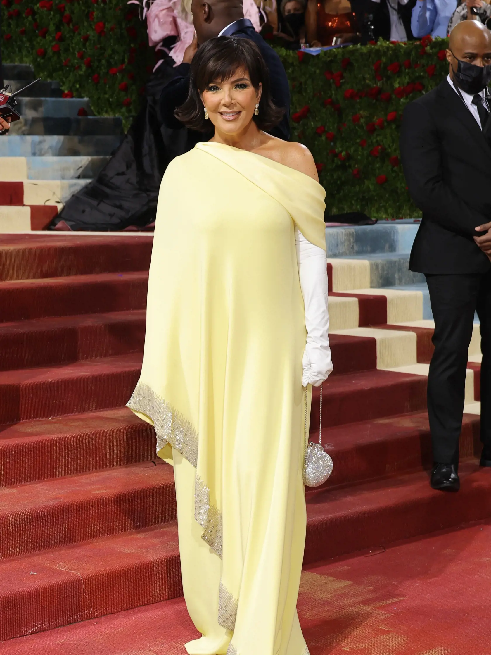Kris Jenner v róbe Oscar de la Renta.