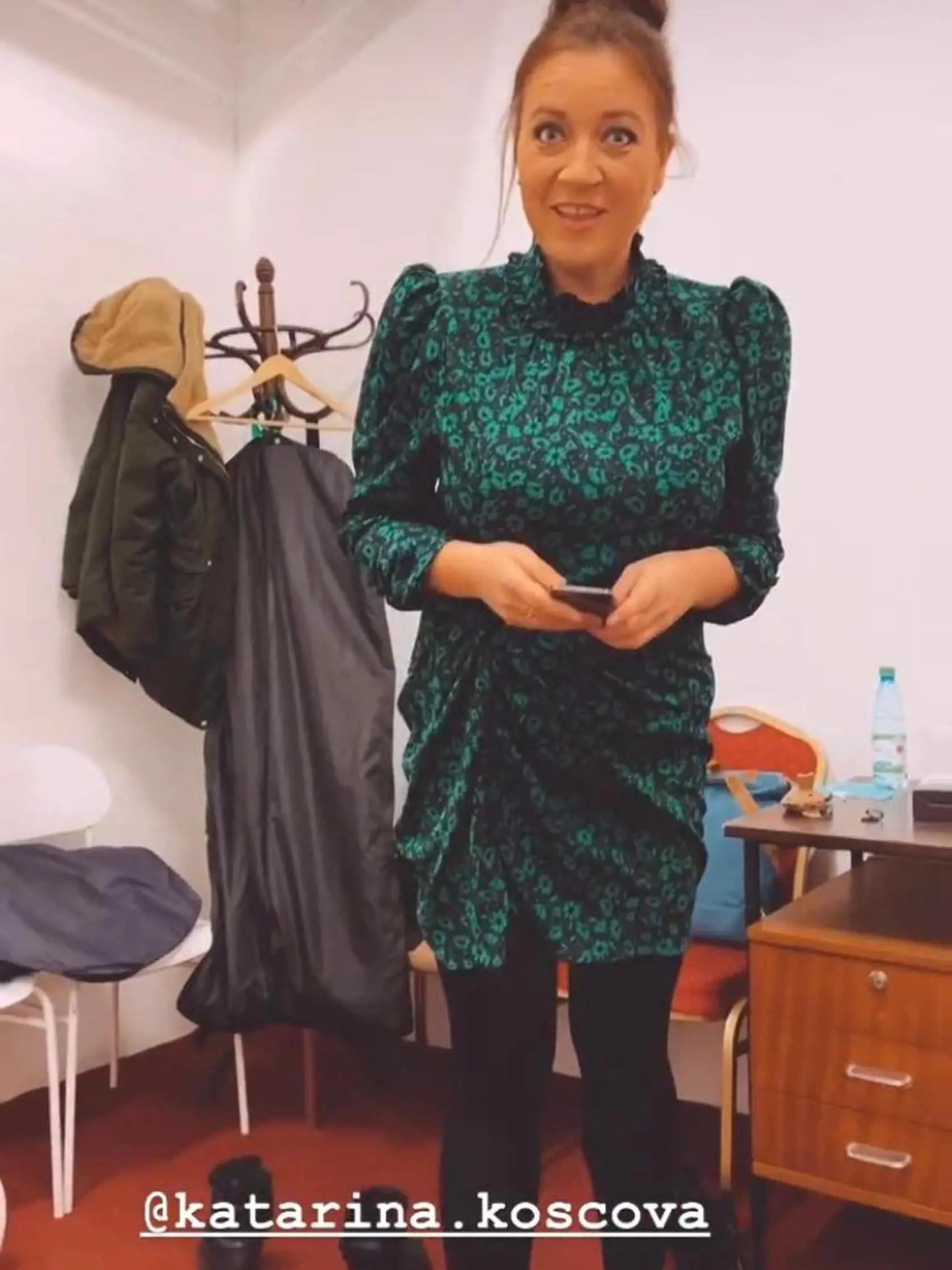 Katka Koščová výrazne schudla. Zelené šaty jej mimoriadne pristali.