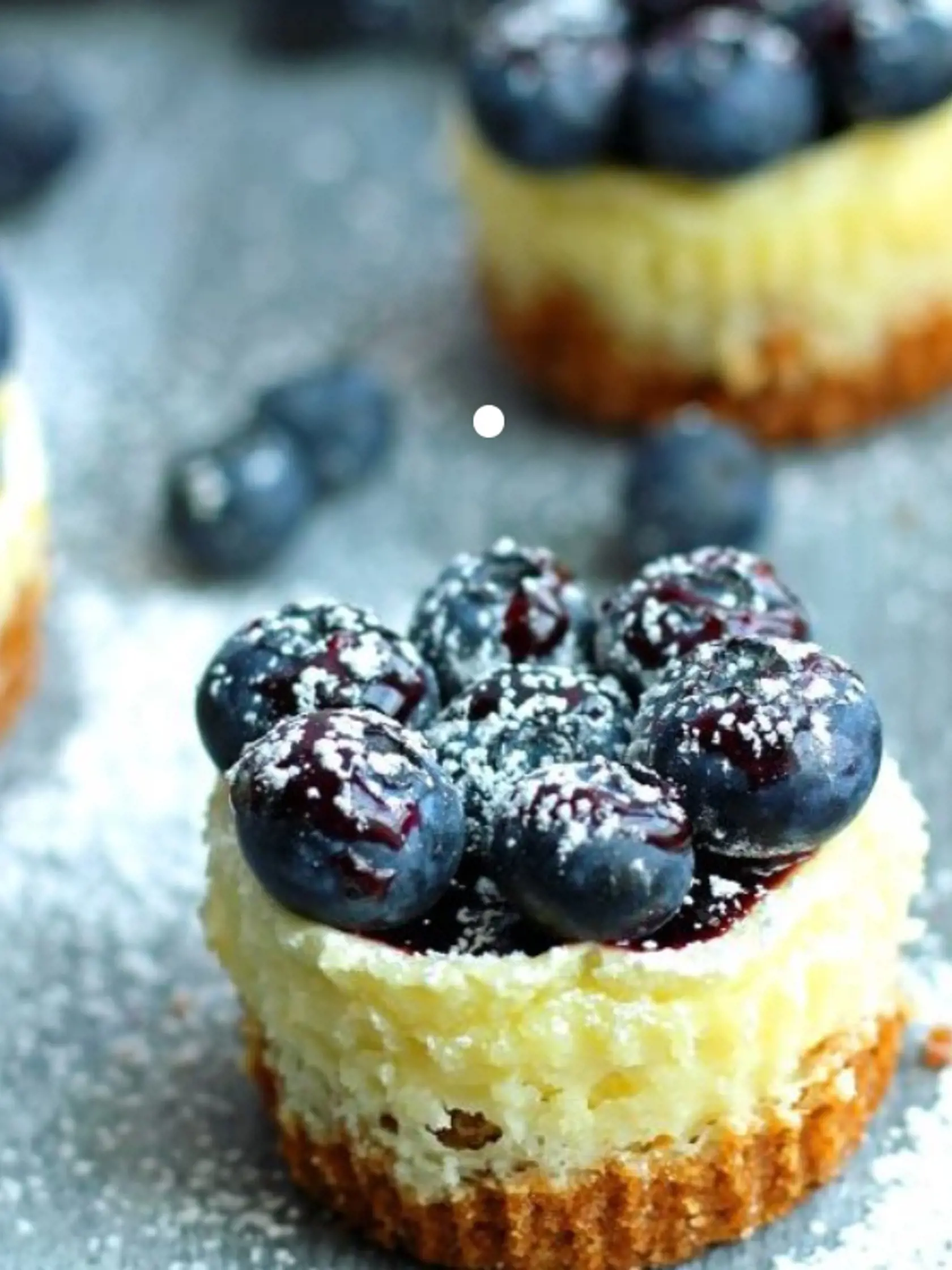 Čučoriedkový minicheesecakes