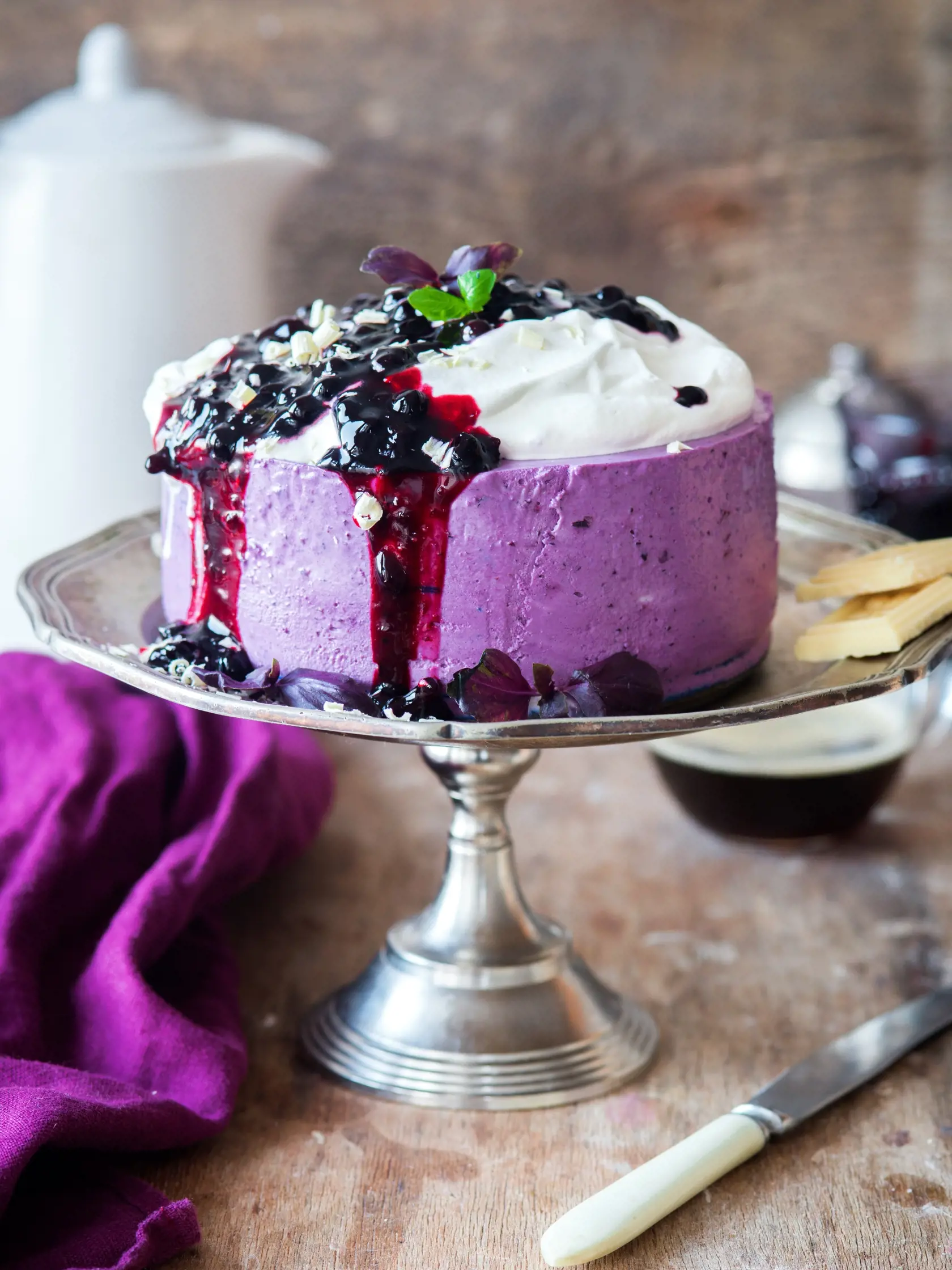 Čučoriedkový cheesecake