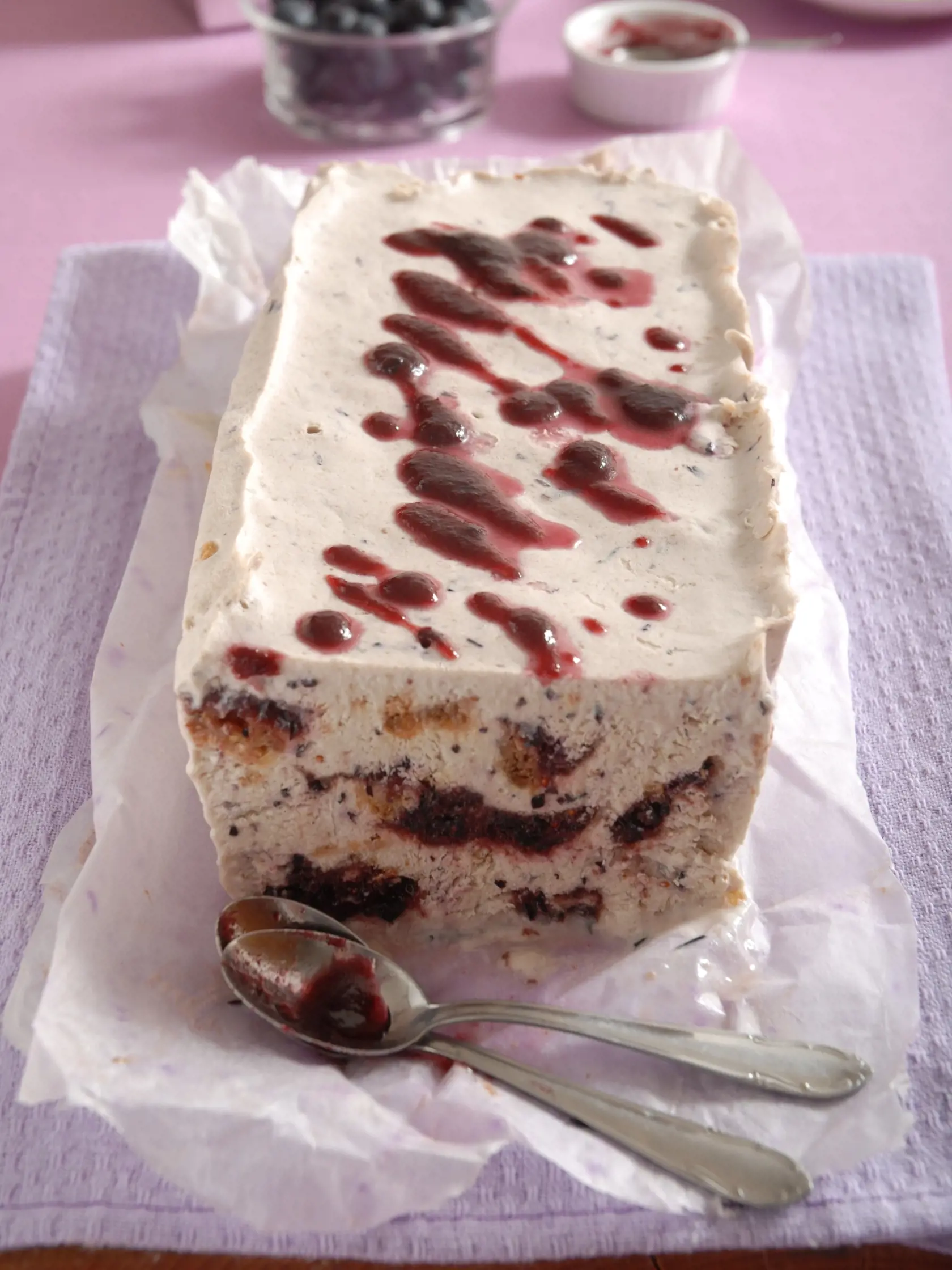 Čučoriedkový parfait