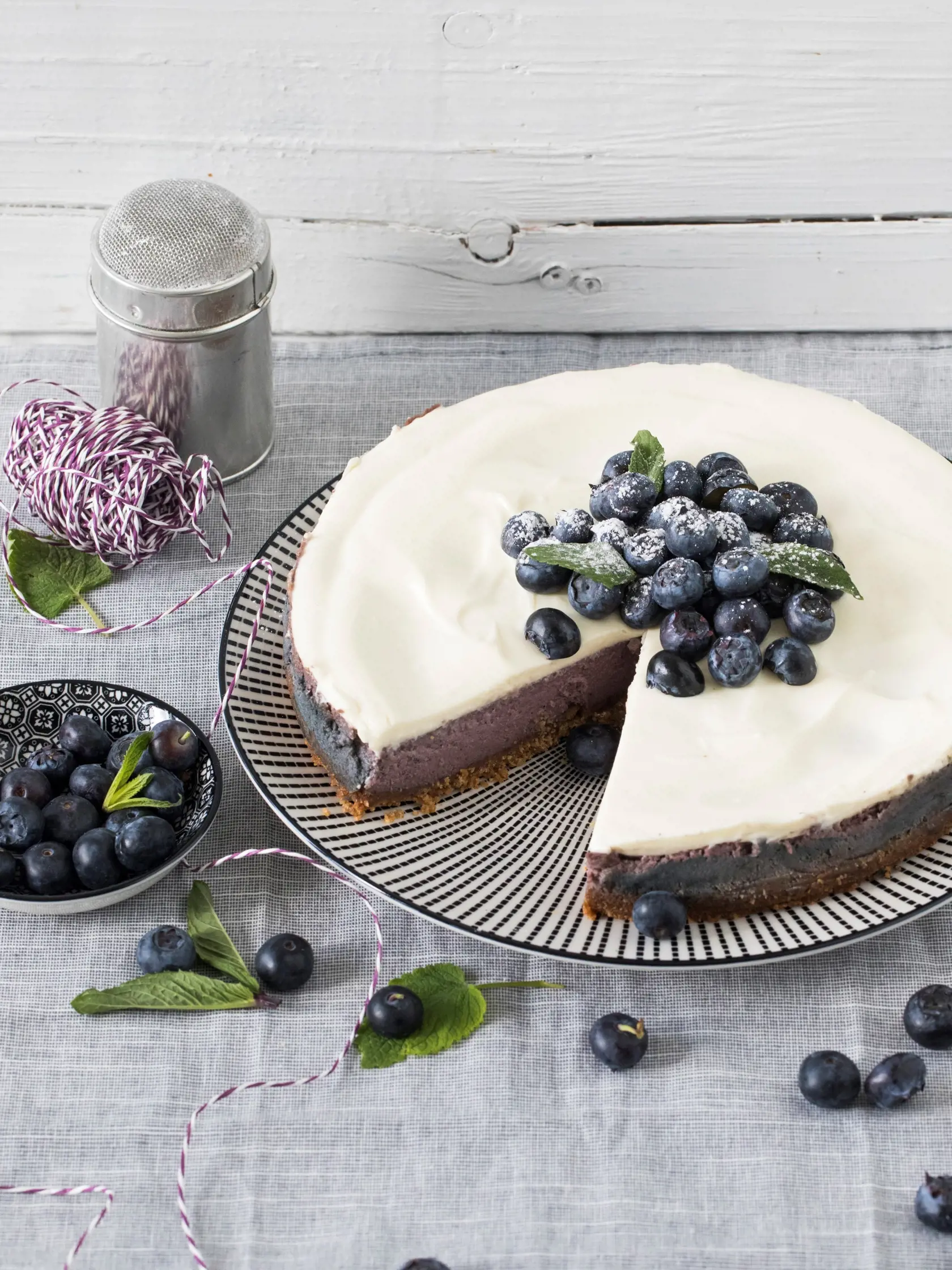 Čučoriedkový cheesecake
