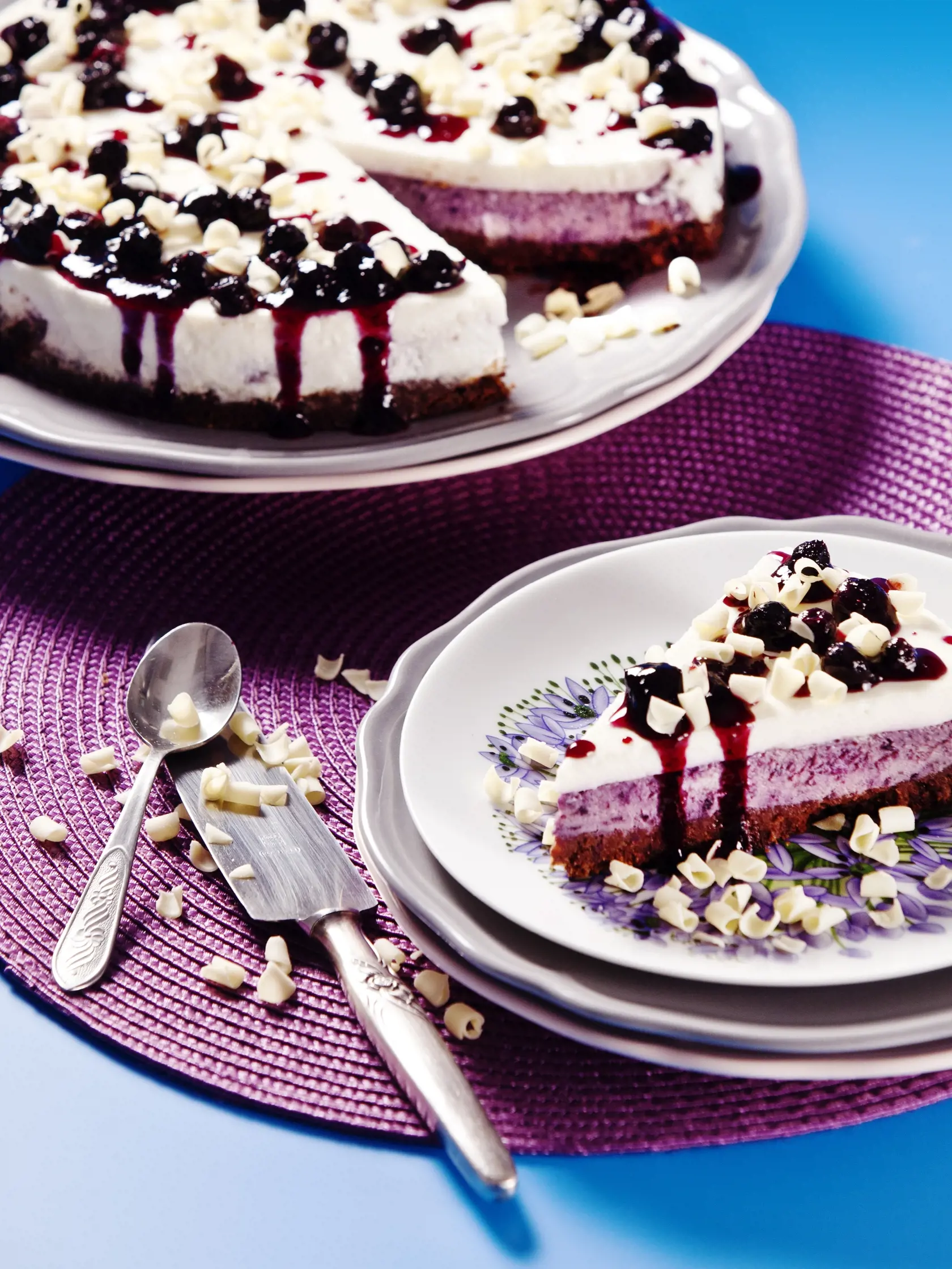 Čučoriedkový cheesecake