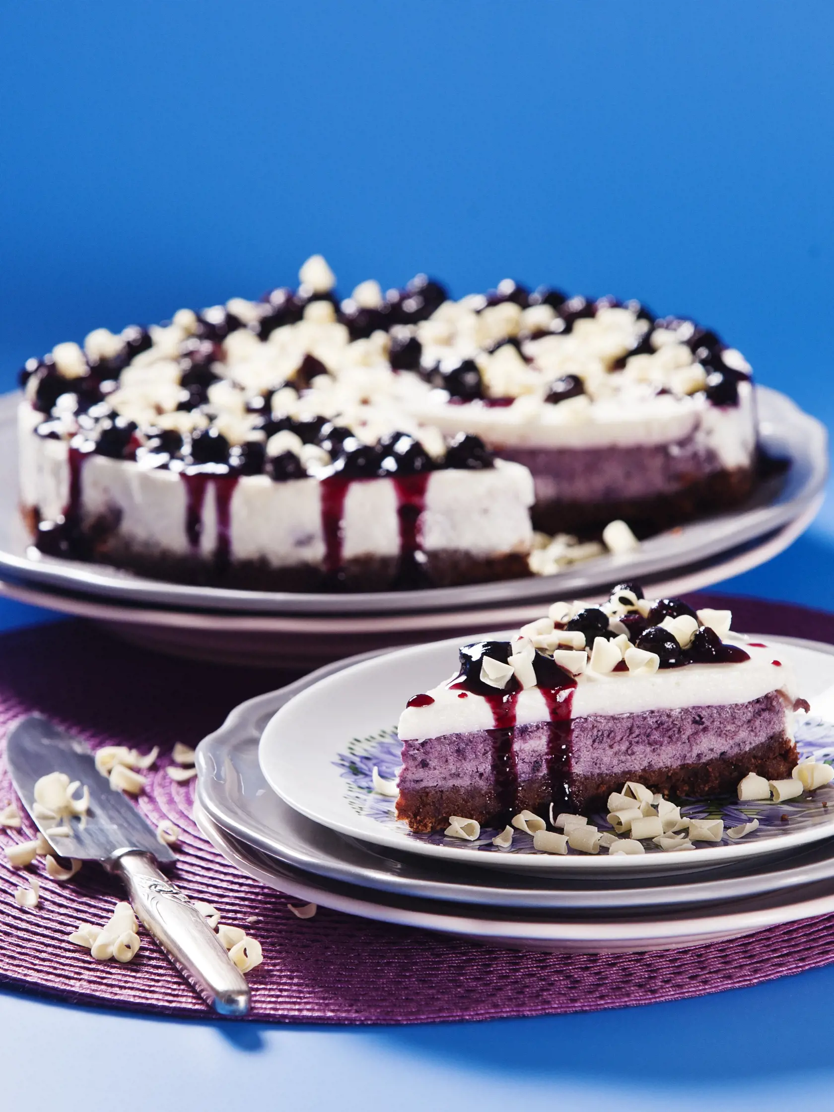 Čučoriedkový cheesecake