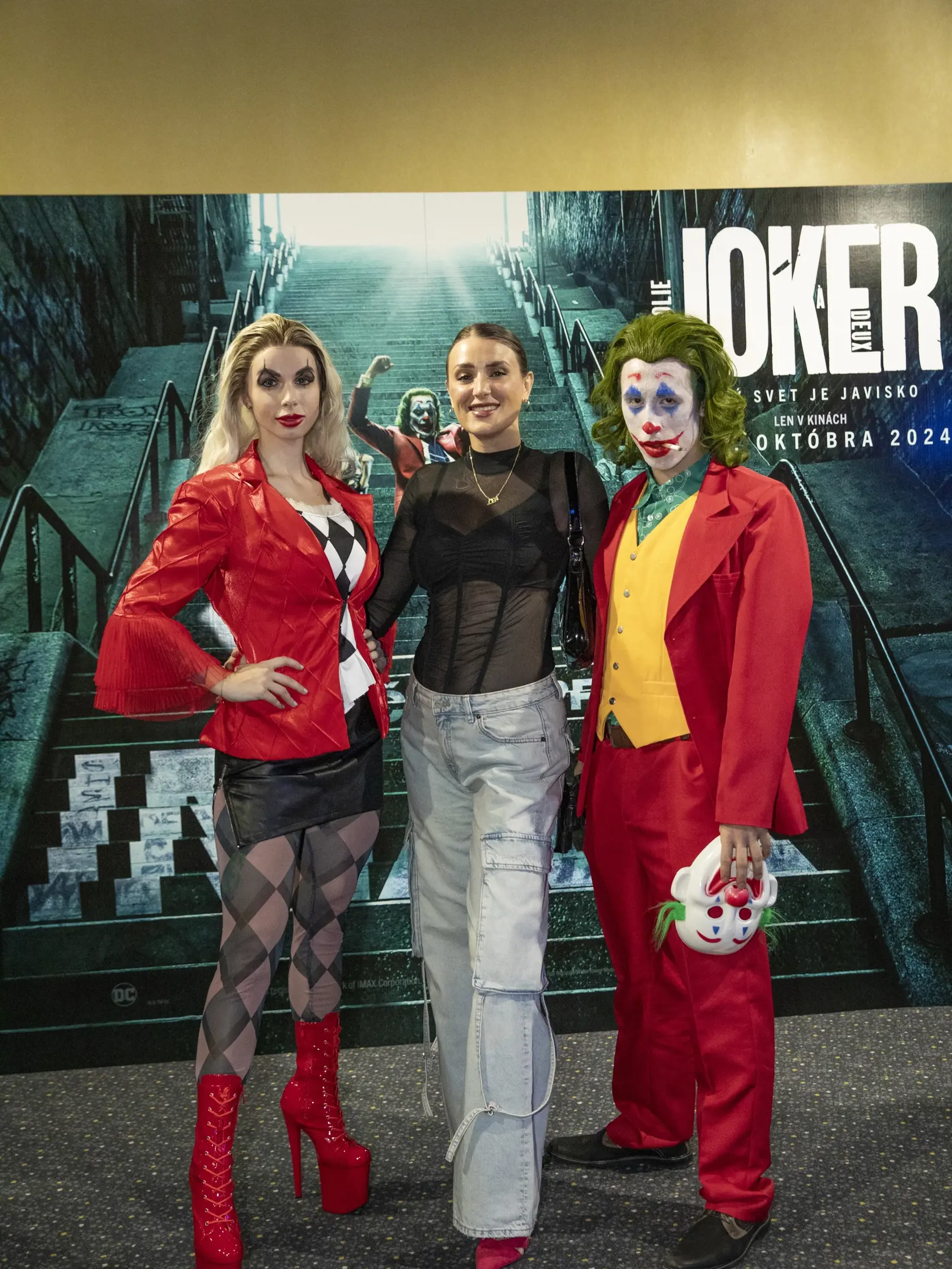 Na snímke je premiéra amerického hudobného thrilleru Joker 2 - Folie à Deux ktorá sa uskutočnila v Cinemax Bory Mall v Bratislave.