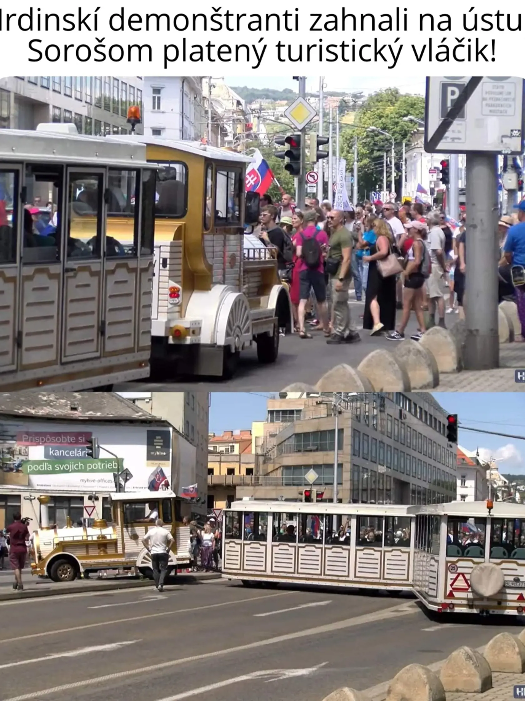 Možno práve v tomto výletnom vláčiku boli turisti, o ktorých hovoril šéf Krajského riaditeľstva Policajného zboru v Bratislave Viliam Adamec.