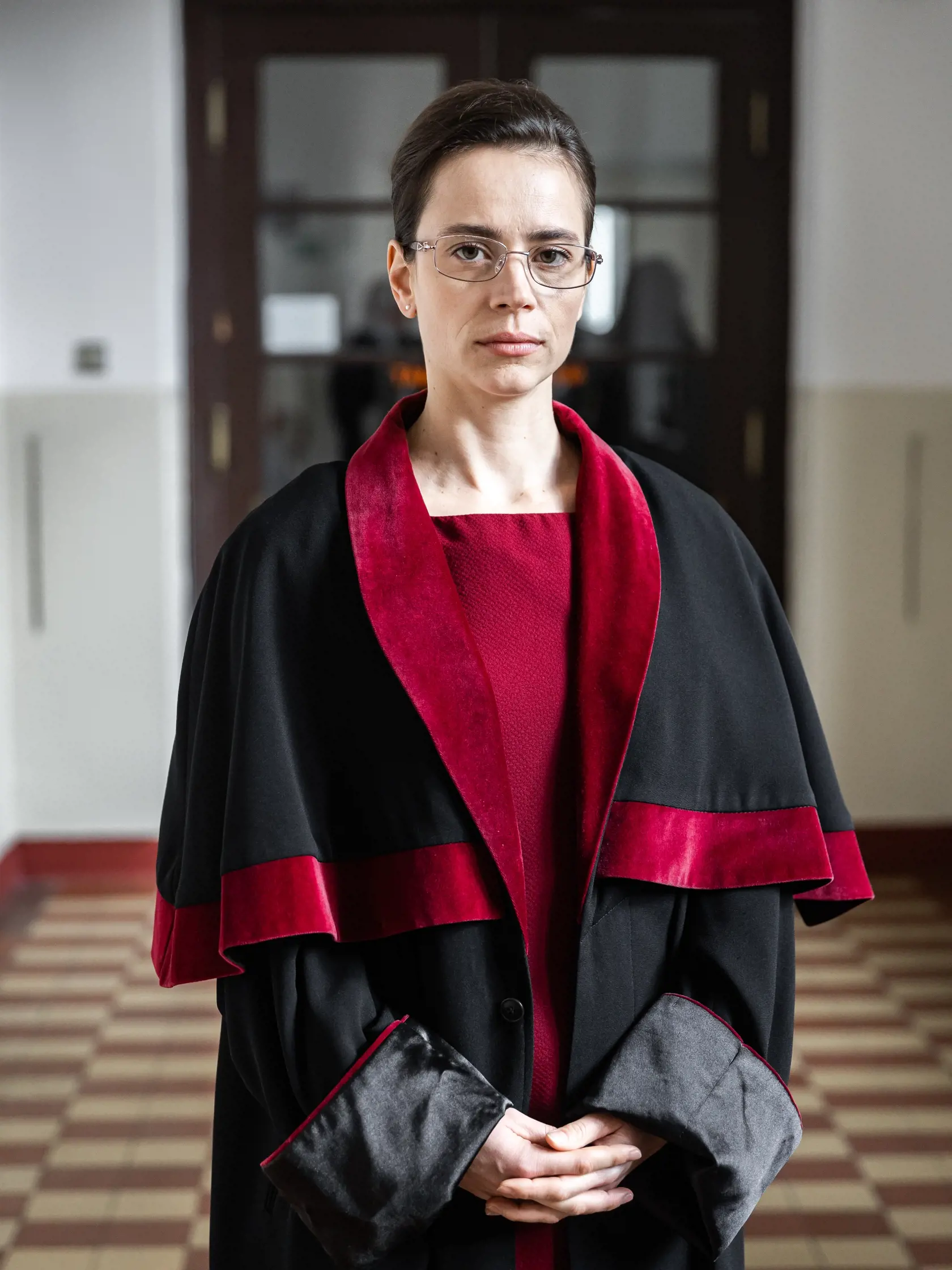 Posledný natáčací deň filmu o Mikulášovi Černákovi MIKI v bratislavskom Justičnom paláci. Na snímke Gabriela Marcinková.