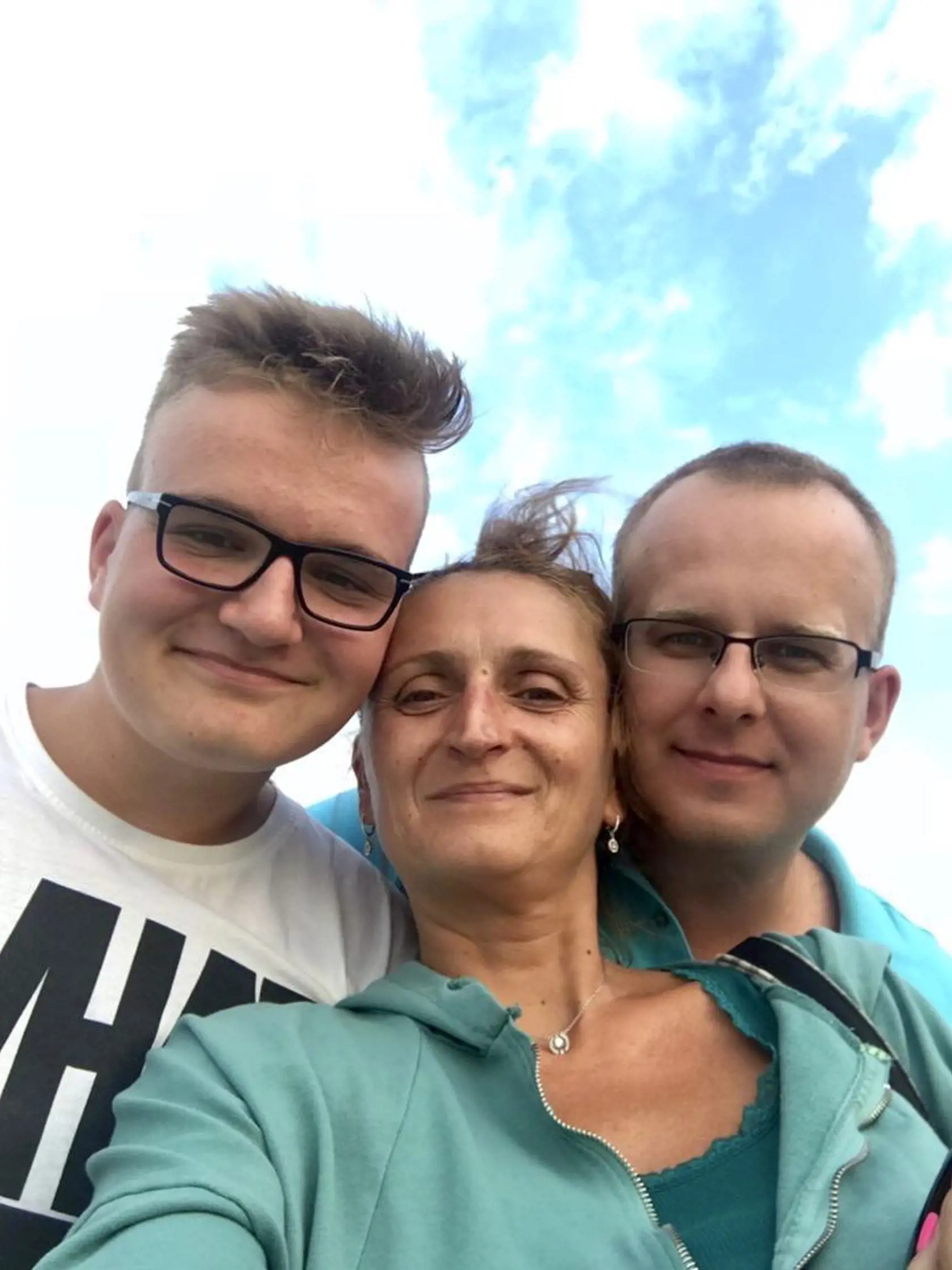 S manželom a synom
