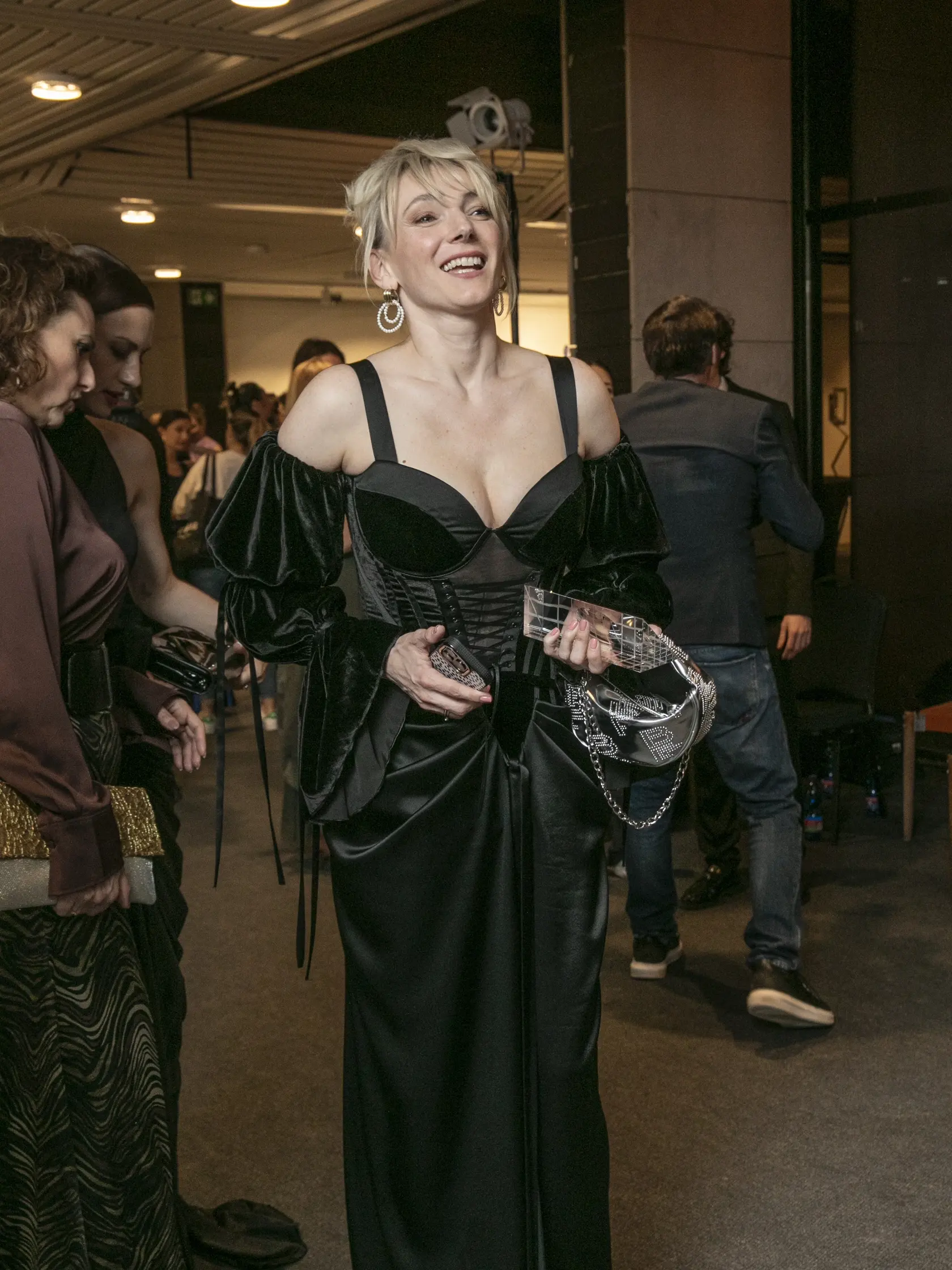  Na snímke je slávnostné odovzdávanie cien Slnko v sieti za rok 2024. Na fotke je slovenská herečka Alexandra Borbélyová.