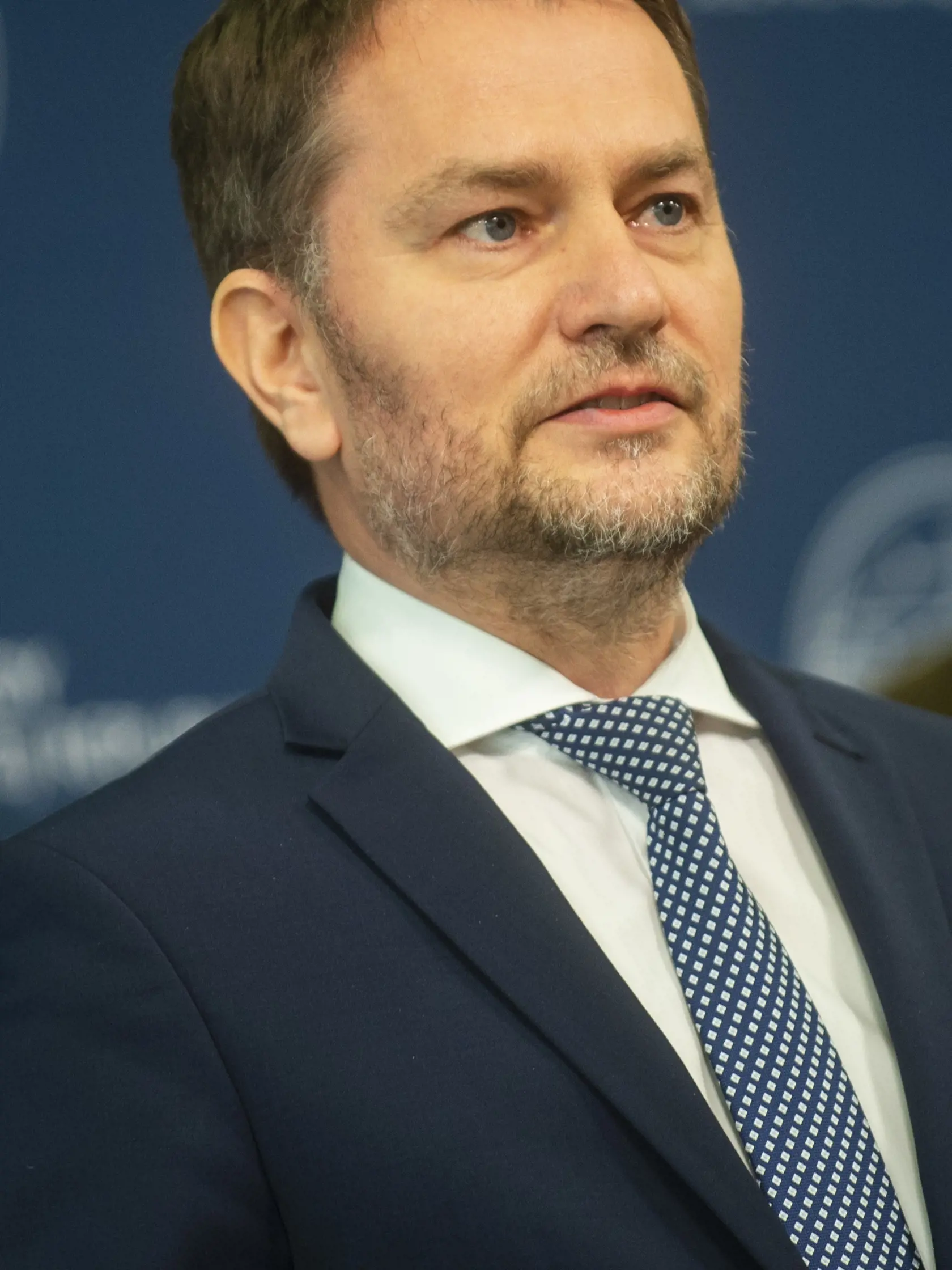 Na snímke minister financií SR Igor Matovič (OĽaNO) počas tlačovej konferencie koaličných strán, na ktorej predstavili pomoc ľuďom so zdražovaním v Bratislave v piatok 21. apríla 2022. FOTO TASR - Jakub Kotian