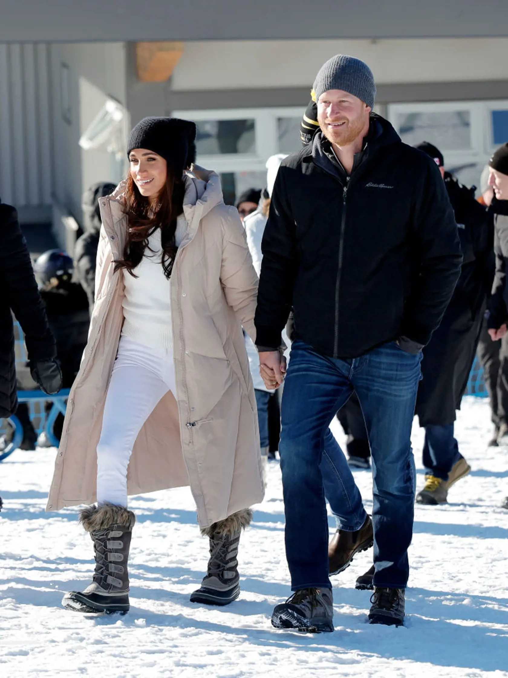 Meghan a princ Harry na zimných Invictus Games vo  Whistleri v Kanade.