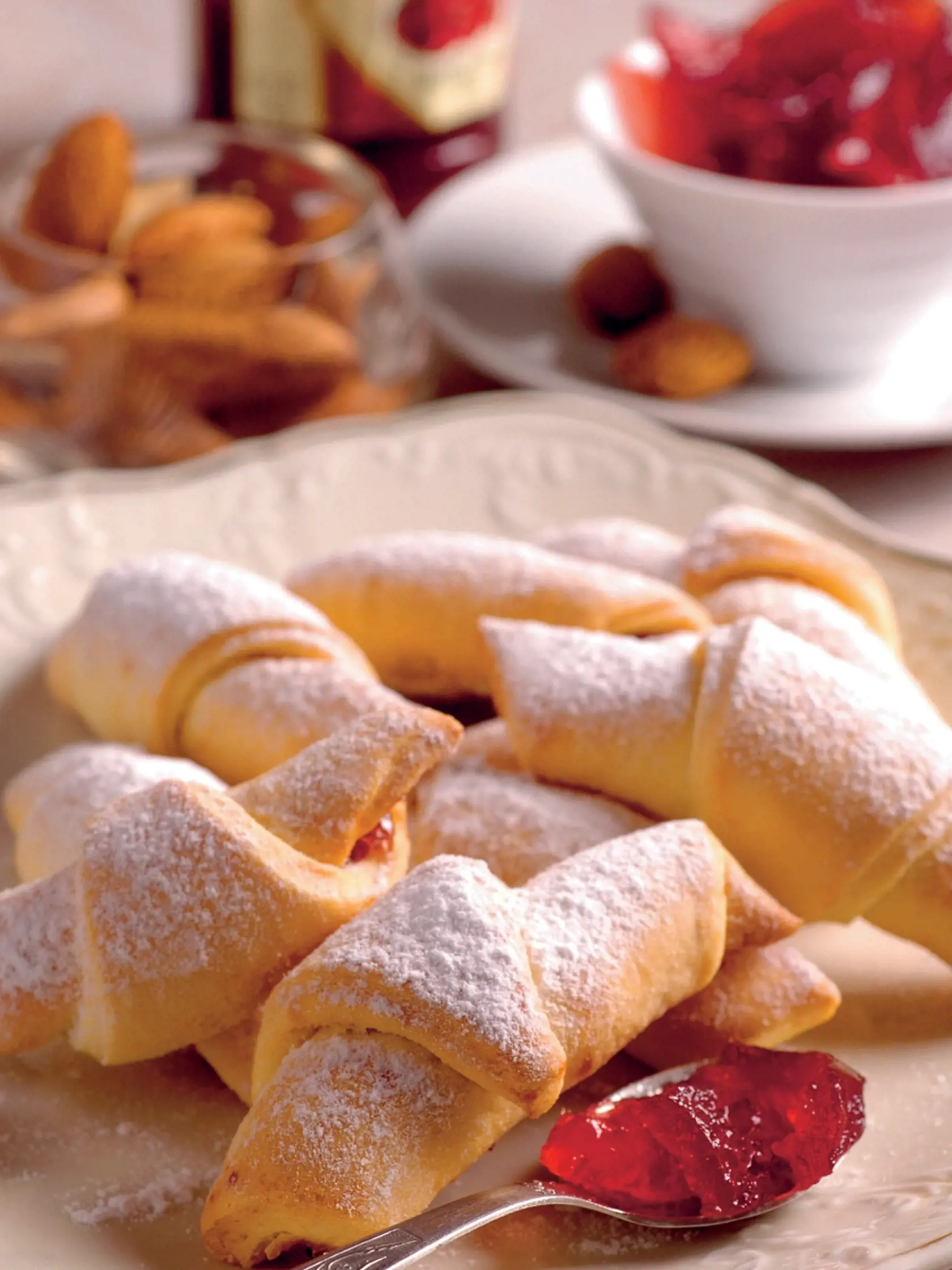 Maslové croissanty, lekvár