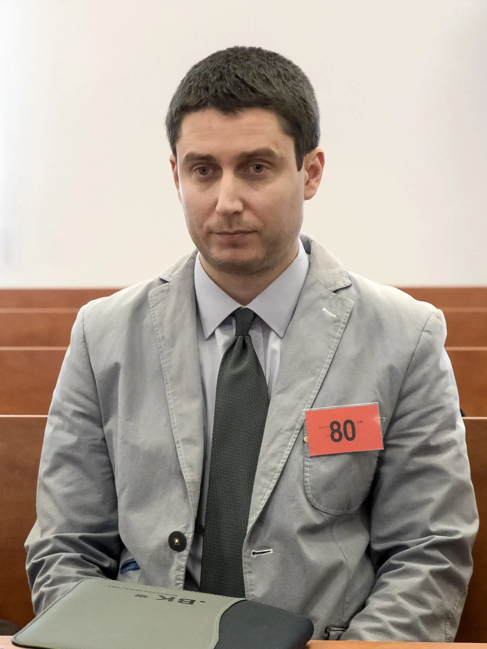 Siedme pojednávanie na Špecializovanom trestnom súde v Pezinku vo veci vraždy investigatívneho novinára Jána Kuciaka a jeho snúbenice Martiny Kušnírovej. Na snímke je odborný znalec Miroslav Šimonič.